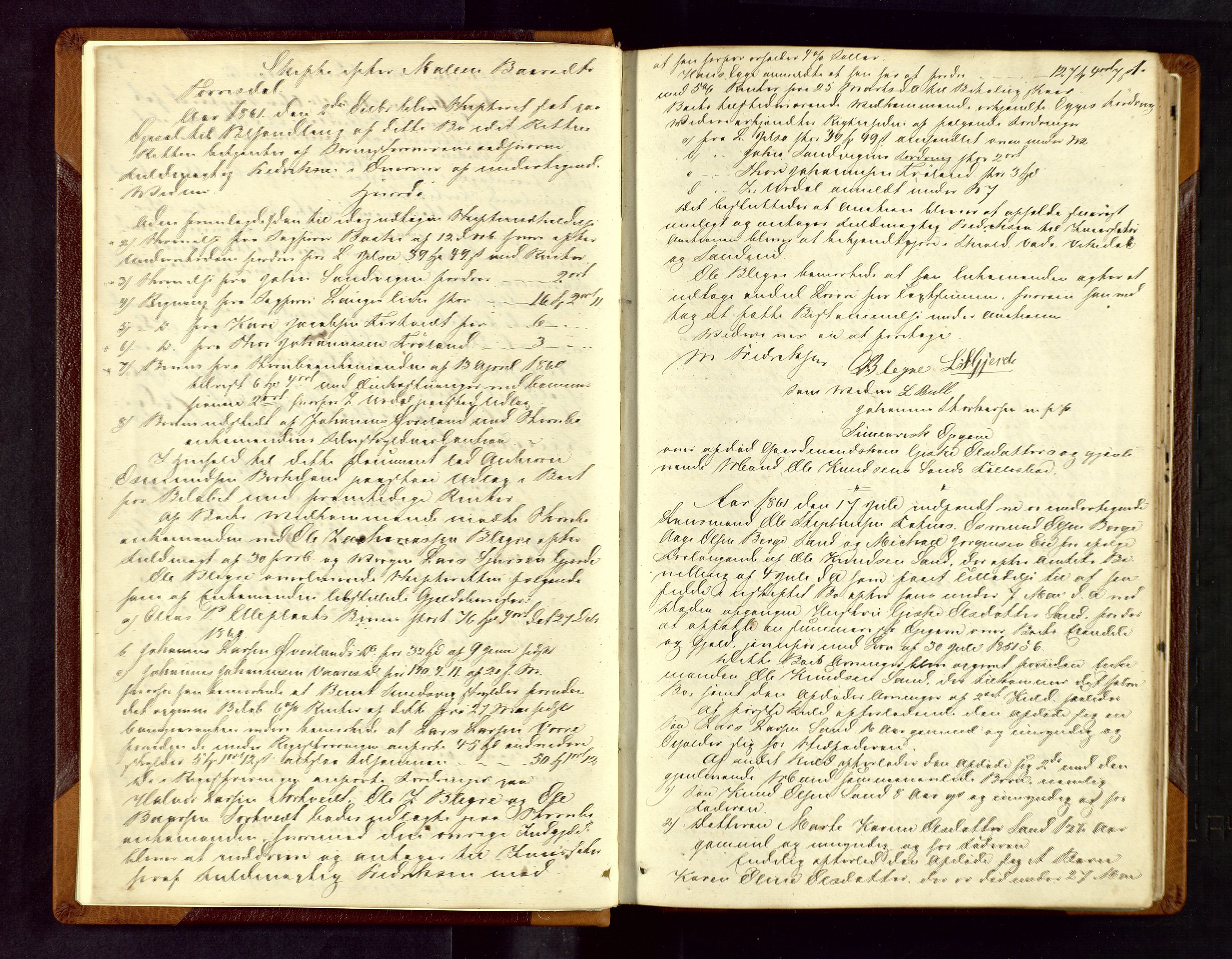 Ryfylke tingrett, AV/SAST-A-100055/001/IV/IVF/L0002: Skifteforhandlingsprotokoll A 2, 1861-1874, s. 1