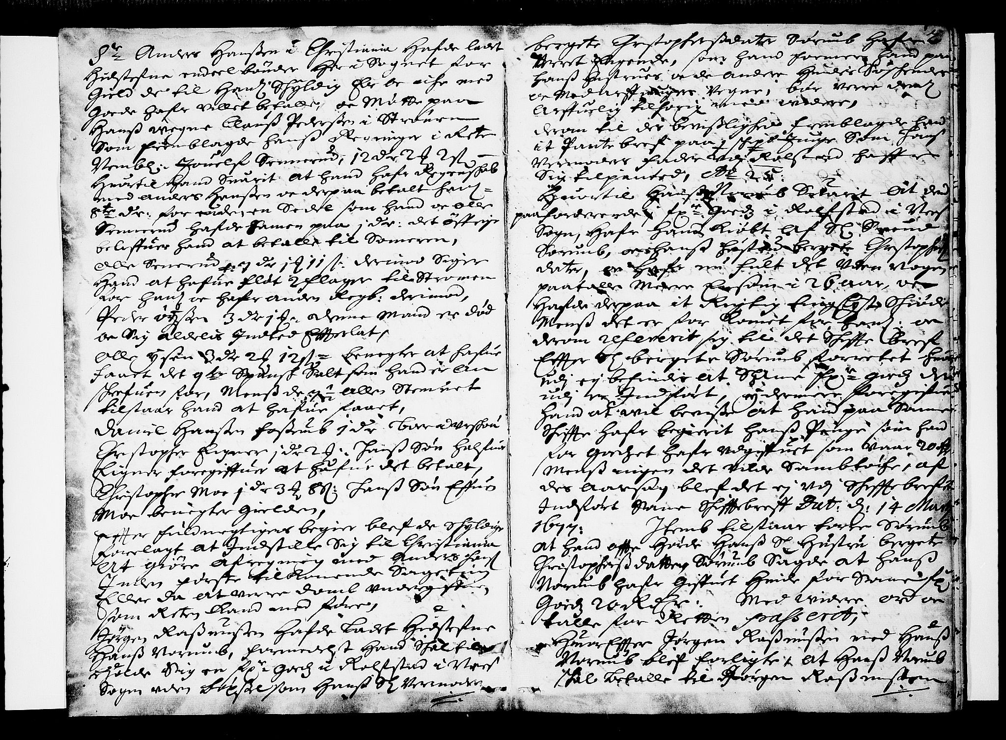 Nedre Romerike sorenskriveri, SAO/A-10469/F/Fb/L0023: Tingbok, 1693-1694, s. 1b-2a