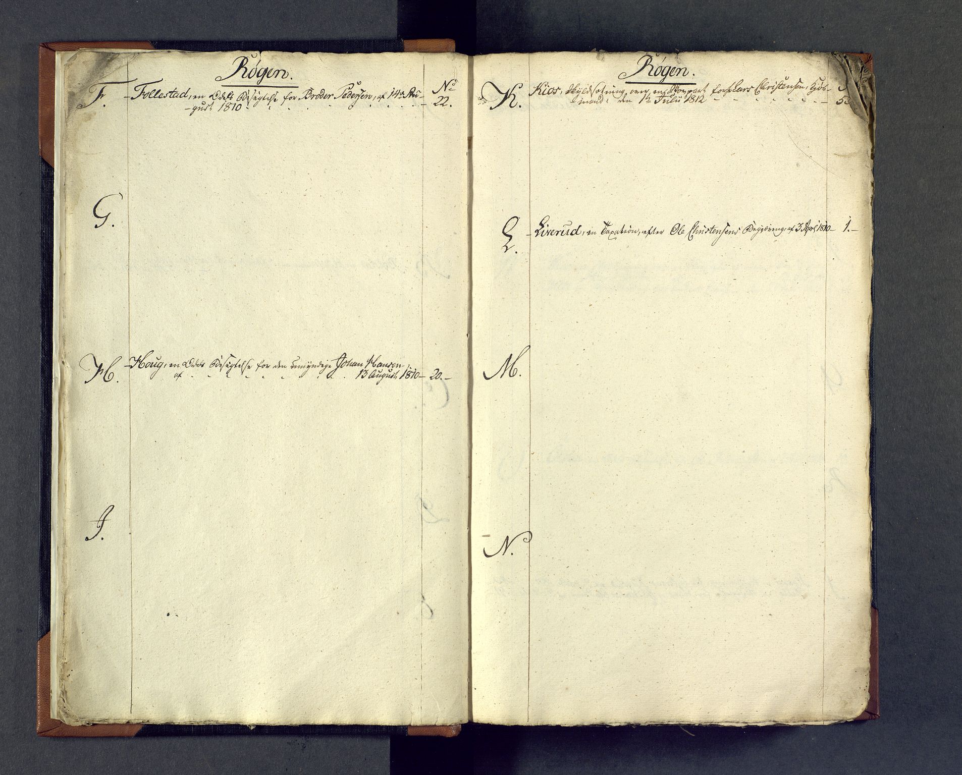 Lier, Røyken og Hurum sorenskriveri, SAKO/A-89/F/Fc/Fca/L0004b: Ekstrarettsprotokoll, 1810-1814