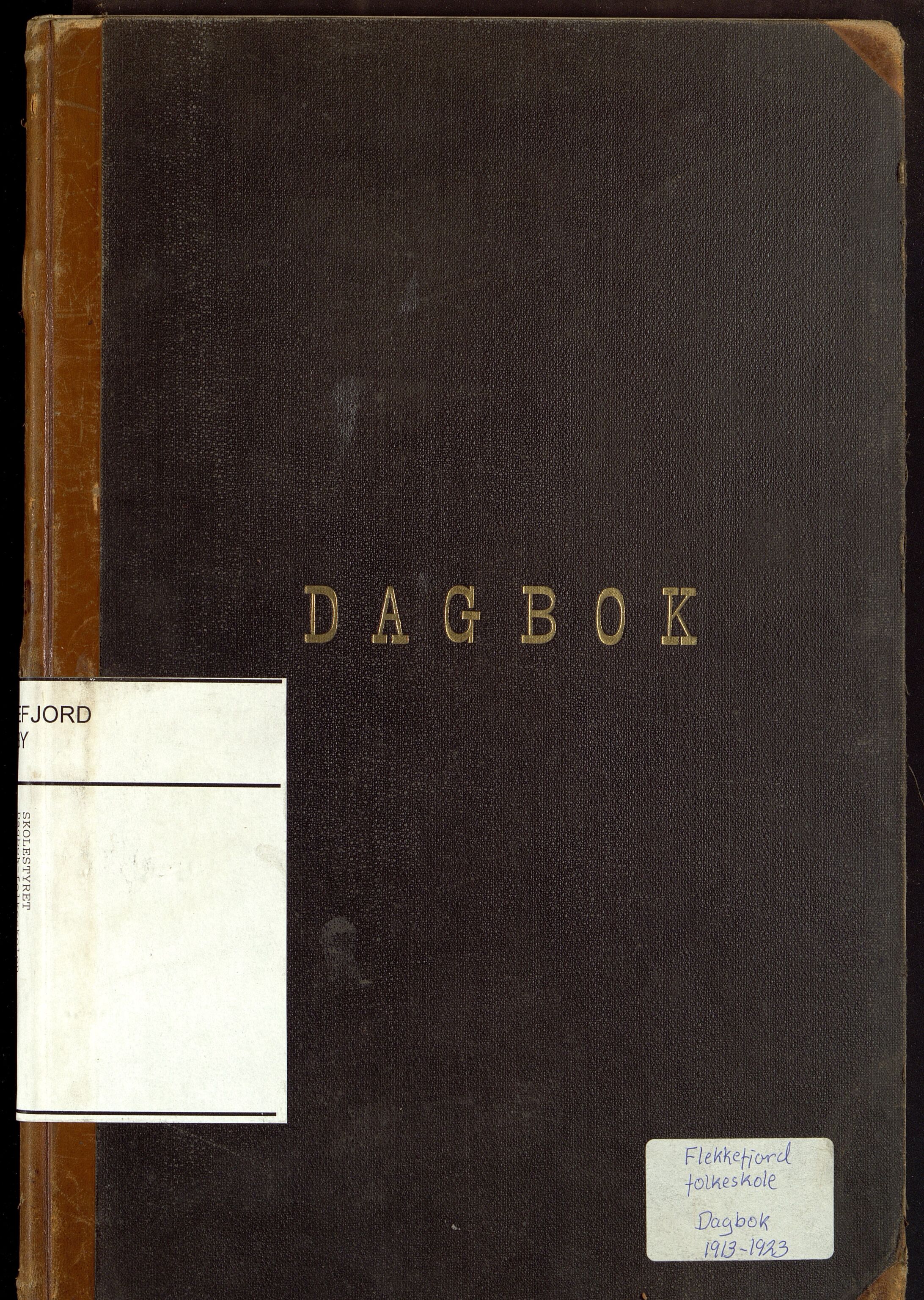 Flekkefjord By - Flekkefjord Folkeskole, ARKSOR/1004FG550/I/L0006: Dagbok, 1913-1923