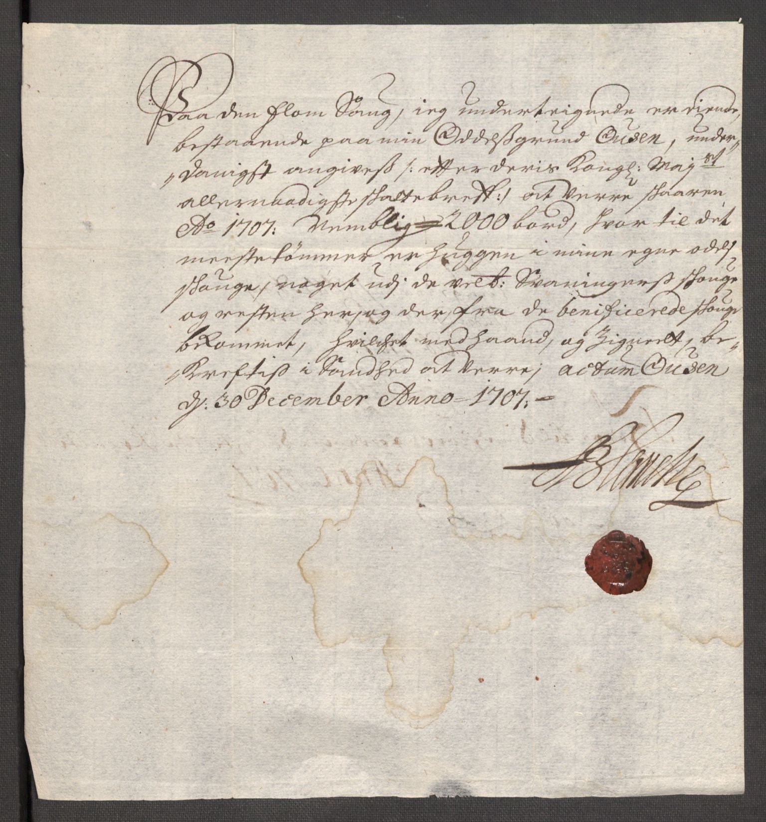 Rentekammeret inntil 1814, Reviderte regnskaper, Fogderegnskap, AV/RA-EA-4092/R53/L3430: Fogderegnskap Sunn- og Nordfjord, 1706-1707, s. 285