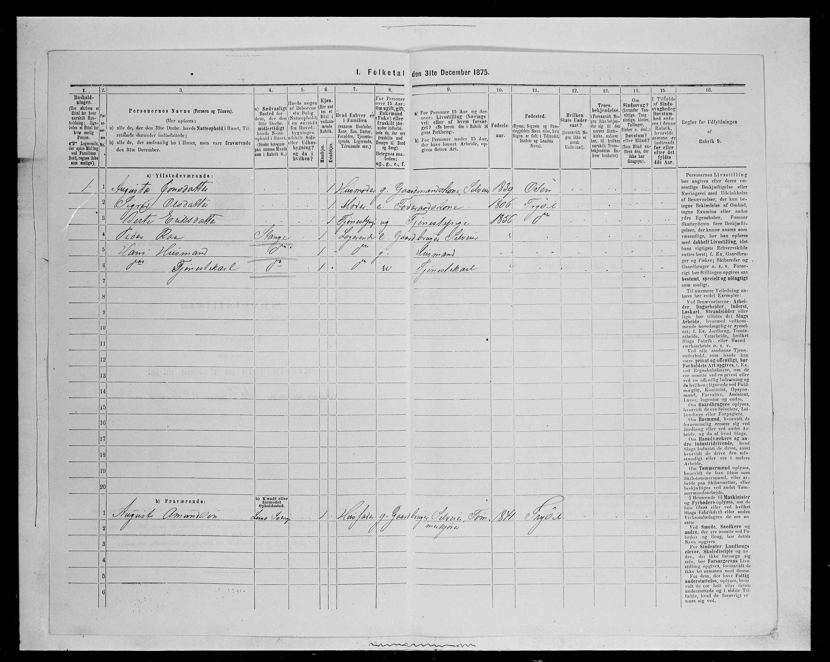 SAH, Folketelling 1875 for 0428P Trysil prestegjeld, 1875, s. 469