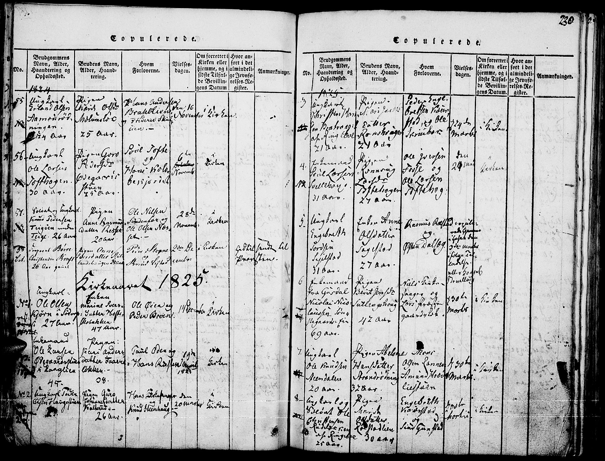 Fron prestekontor, AV/SAH-PREST-078/H/Ha/Haa/L0002: Ministerialbok nr. 2, 1816-1827, s. 230
