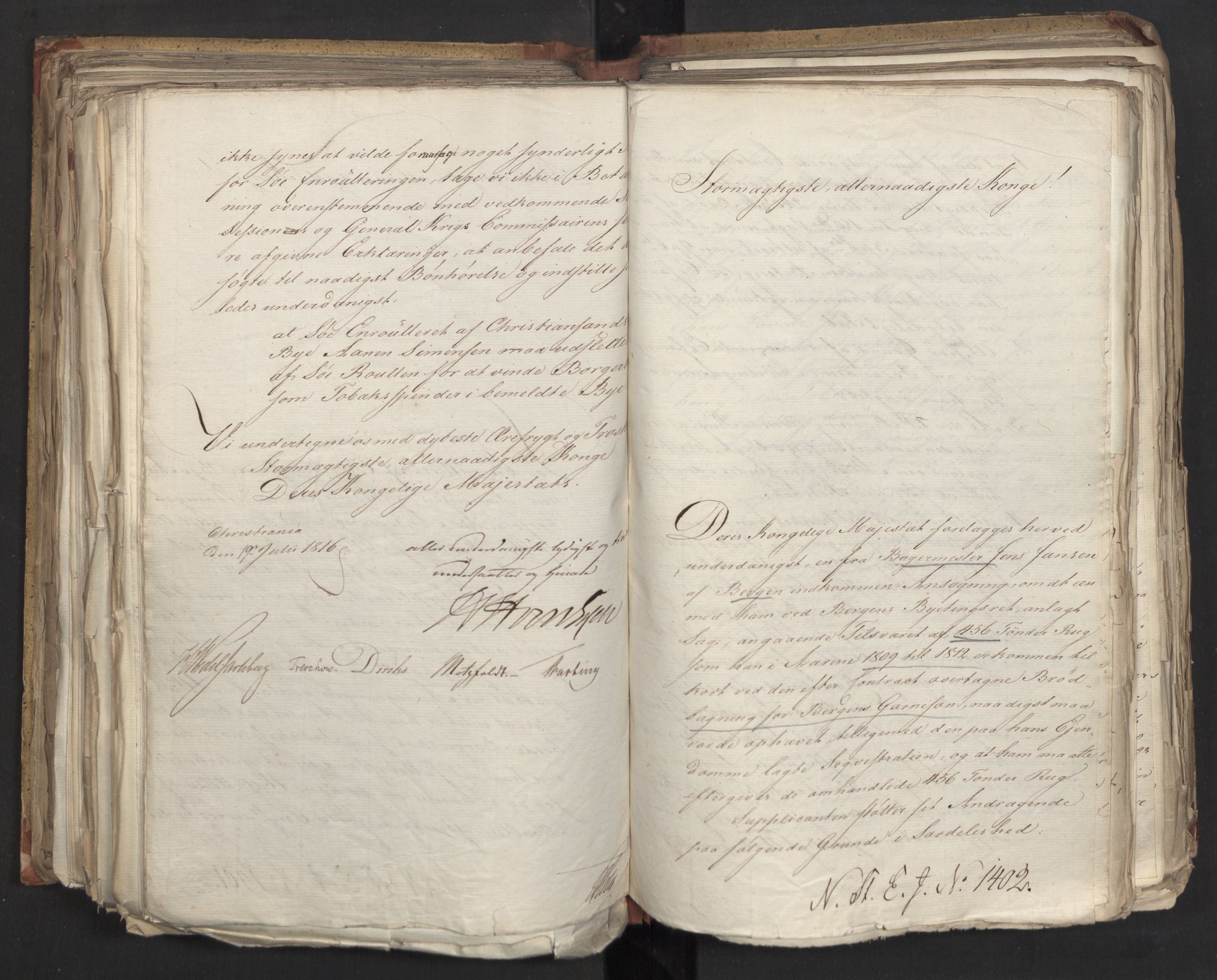 Statsrådsavdelingen i Stockholm, RA/S-1003/D/Da/L0006: Regjeringsinnstillinger nr. 1247-1544, 1816, s. 299