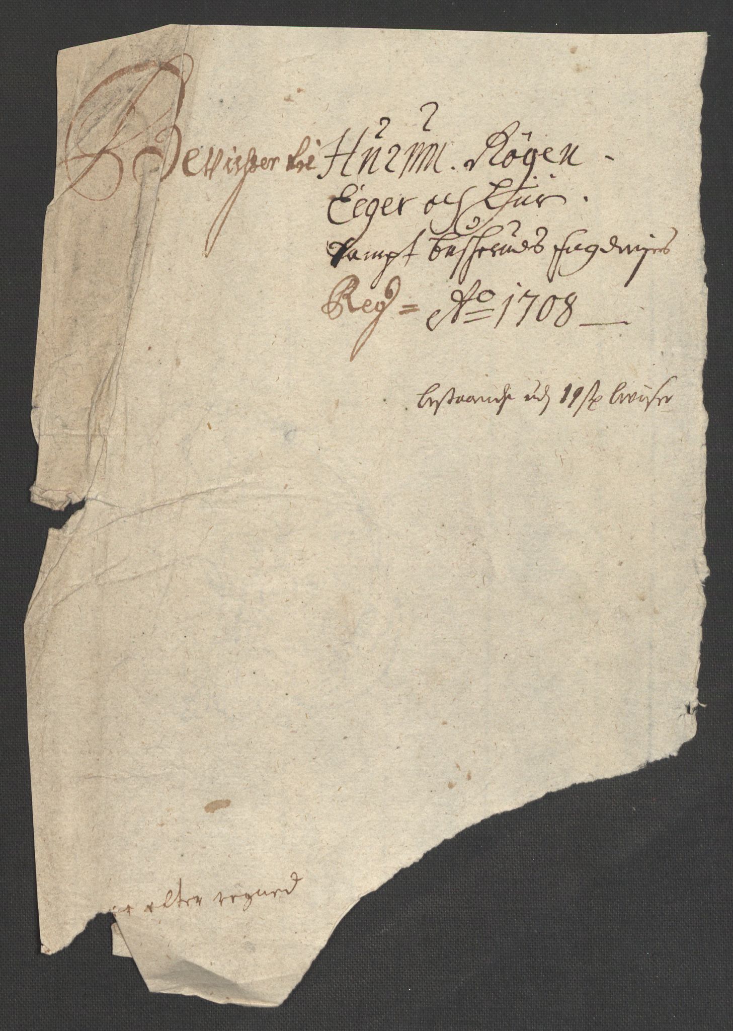 Rentekammeret inntil 1814, Reviderte regnskaper, Fogderegnskap, RA/EA-4092/R31/L1702: Fogderegnskap Hurum, Røyken, Eiker, Lier og Buskerud, 1708, s. 17