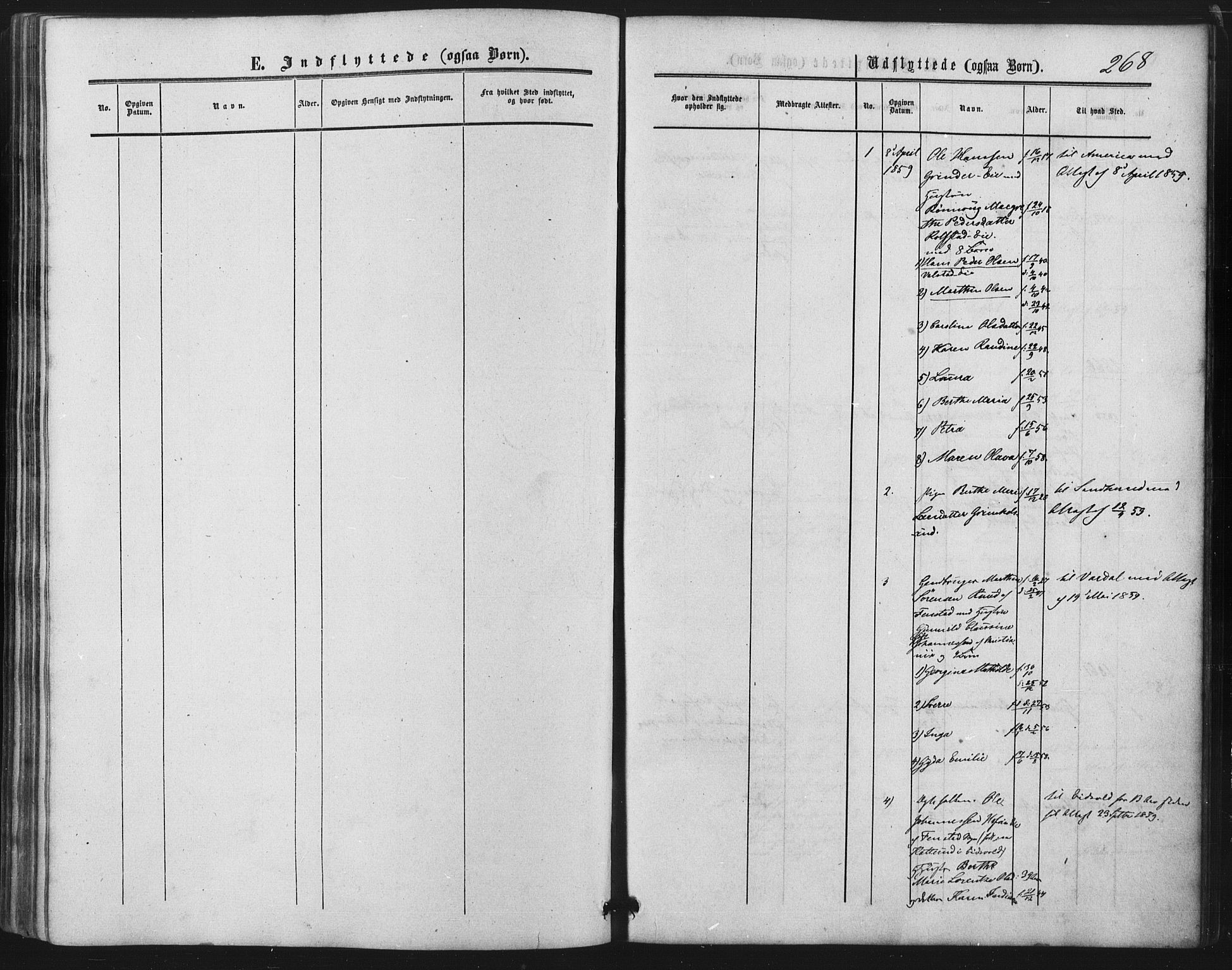 Nes prestekontor Kirkebøker, SAO/A-10410/F/Fb/L0001: Ministerialbok nr. II 1, 1859-1882, s. 268