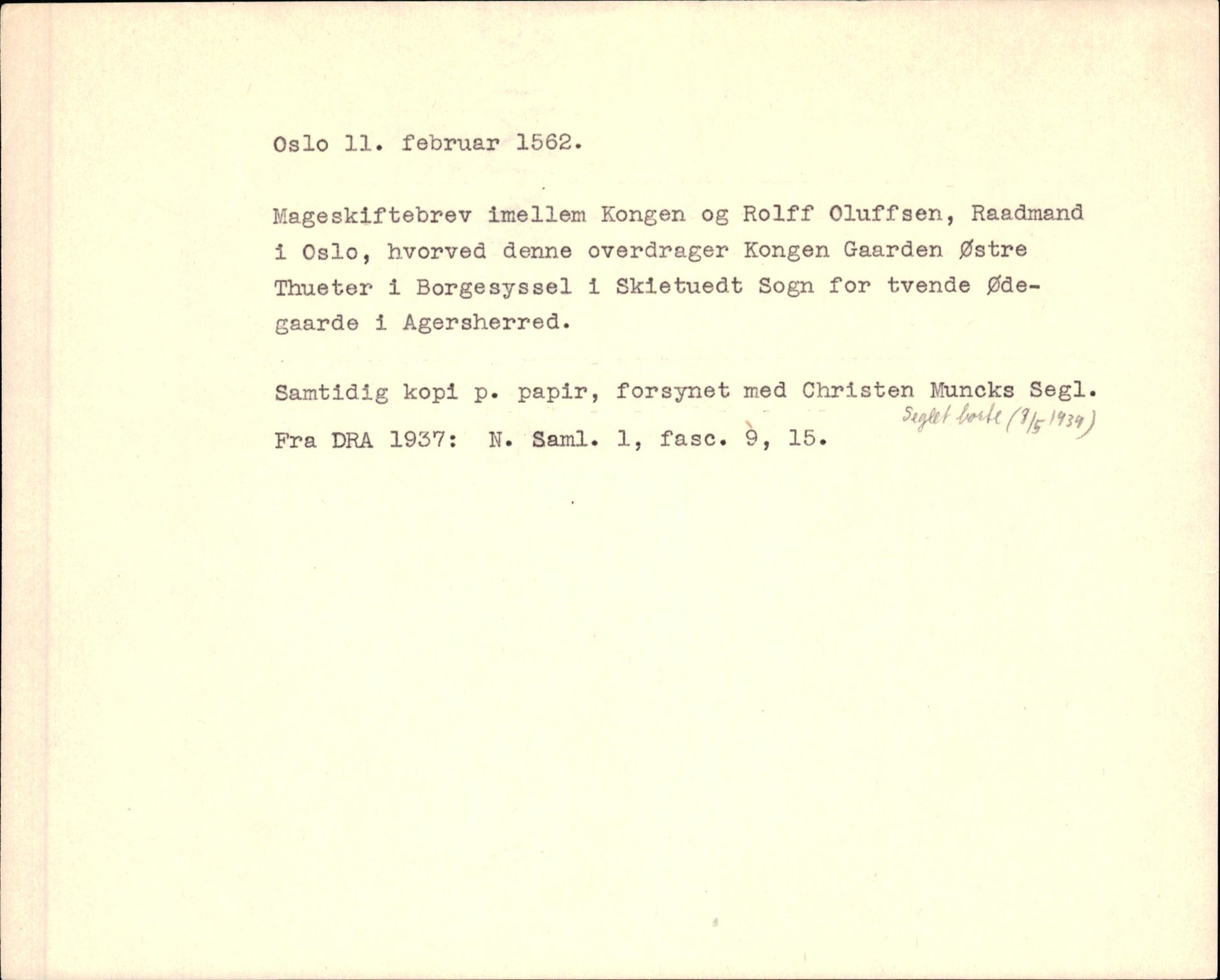 Riksarkivets diplomsamling, AV/RA-EA-5965/F35/F35f/L0002: Regestsedler: Diplomer fra DRA 1937 og 1996, s. 821