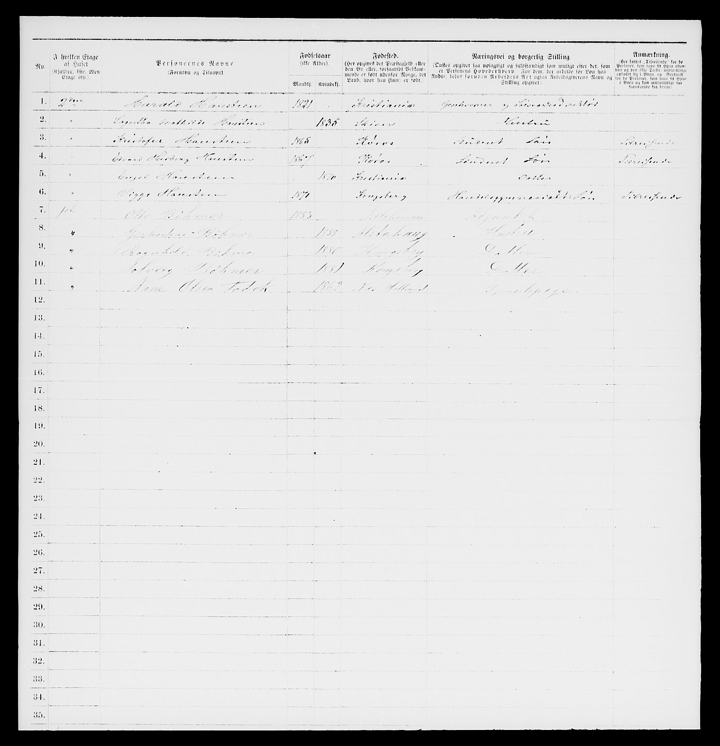 SAKO, Folketelling 1885 for 0604 Kongsberg kjøpstad, 1885, s. 16