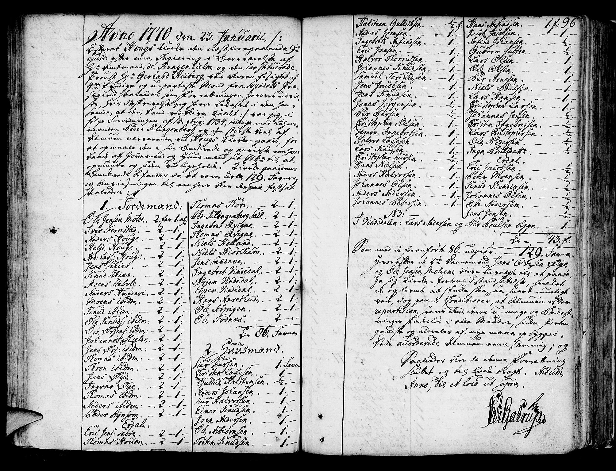 Lærdal sokneprestembete, SAB/A-81201: Ministerialbok nr. A 2, 1752-1782, s. 96