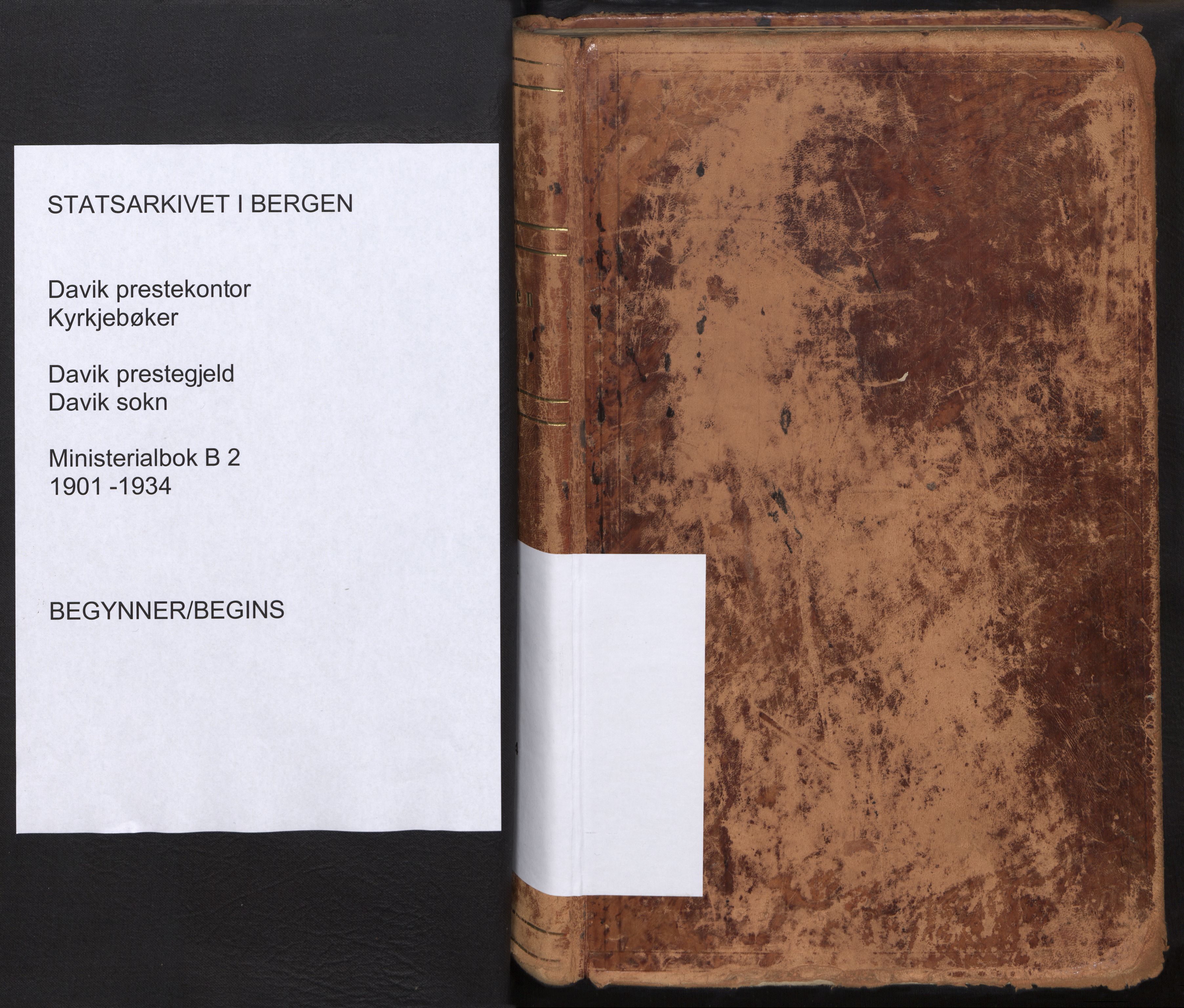Davik sokneprestembete, AV/SAB-A-79701/H/Haa/Haab/L0002: Ministerialbok nr. B 2, 1901-1934