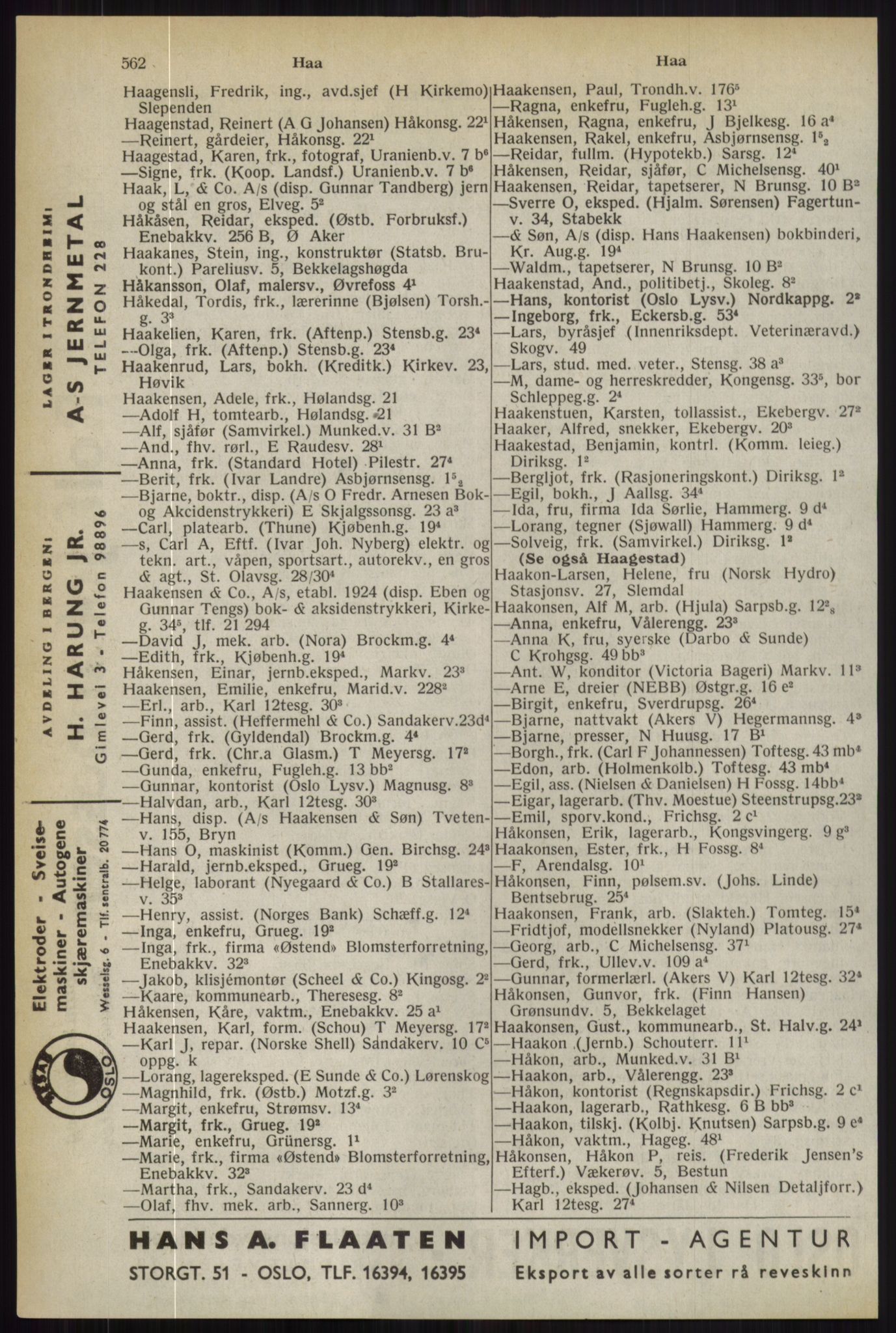 Kristiania/Oslo adressebok, PUBL/-, 1944, s. 562