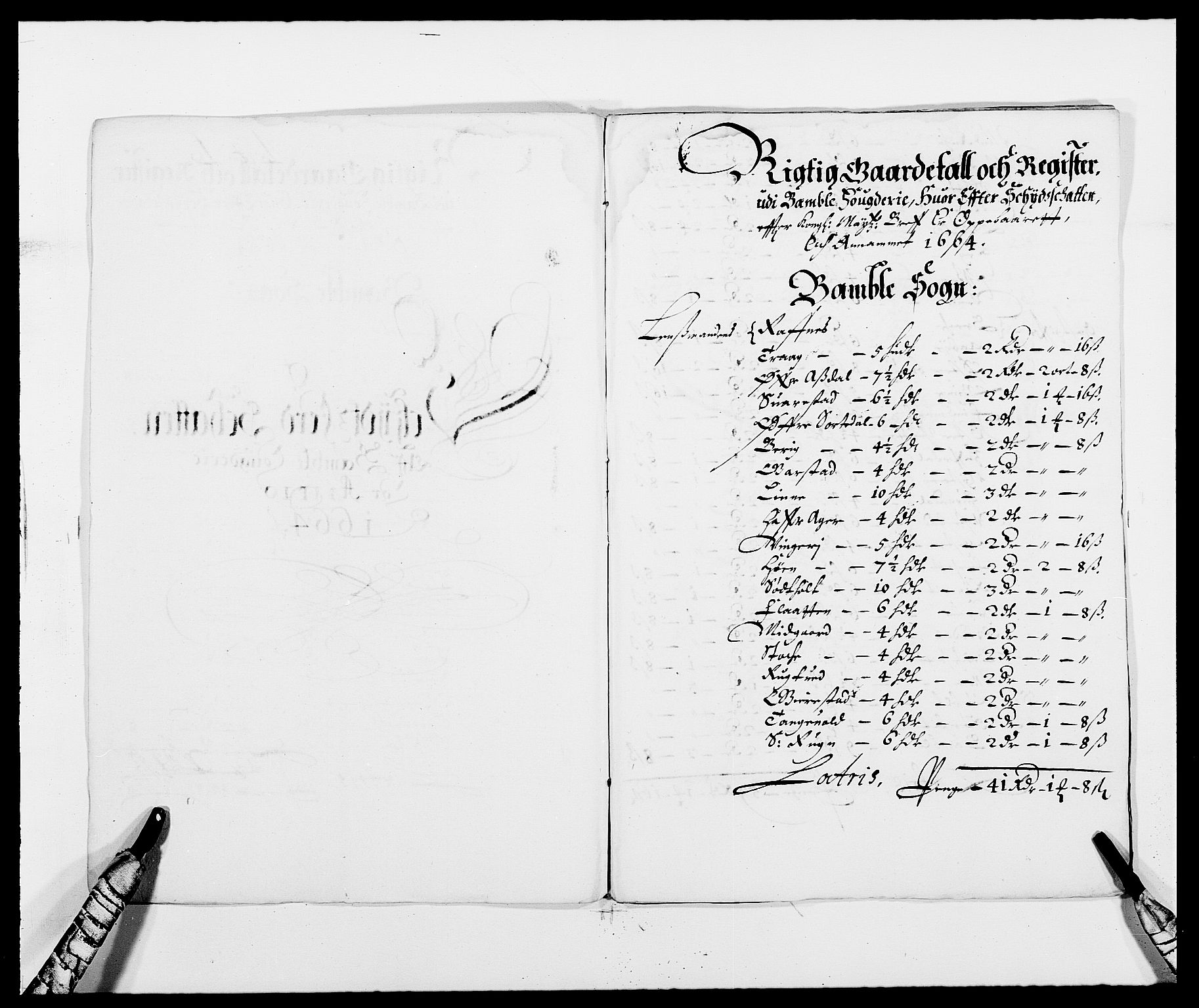 Rentekammeret inntil 1814, Reviderte regnskaper, Fogderegnskap, RA/EA-4092/R34/L2038: Fogderegnskap Bamble, 1662-1669, s. 67