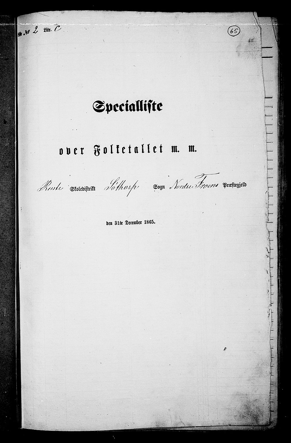 RA, Folketelling 1865 for 0518P Nord-Fron prestegjeld, 1865, s. 64