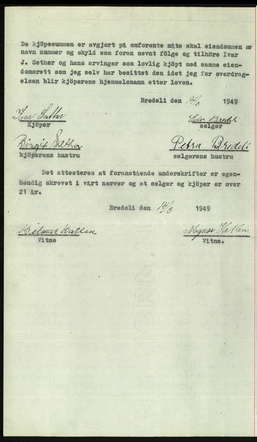 Romsdal sorenskriveri, AV/SAT-A-4149/1/2/2C: Pantebok nr. A29, 1949-1949, Dagboknr: 750/1949