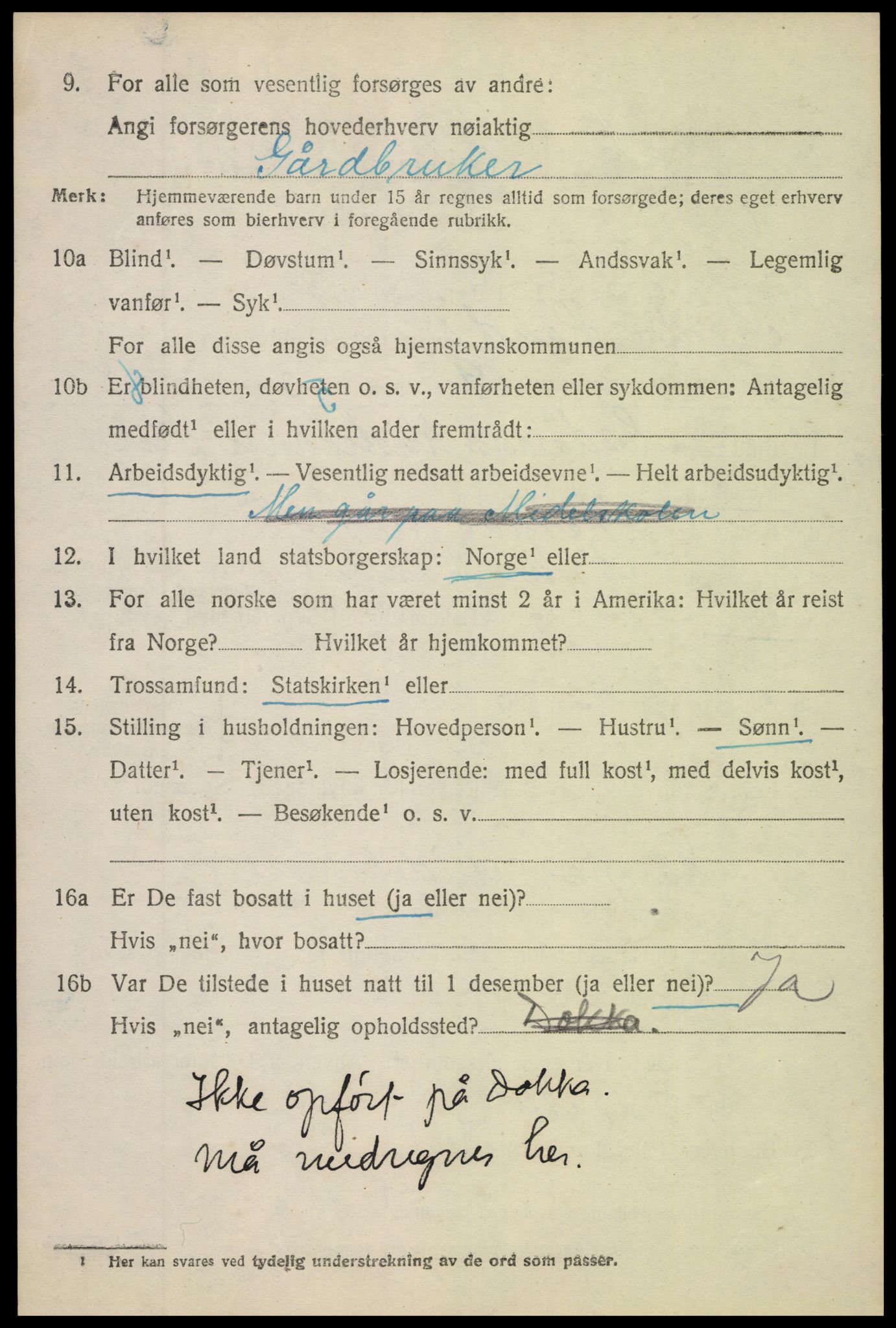 SAH, Folketelling 1920 for 0538 Nordre Land herred, 1920, s. 5443