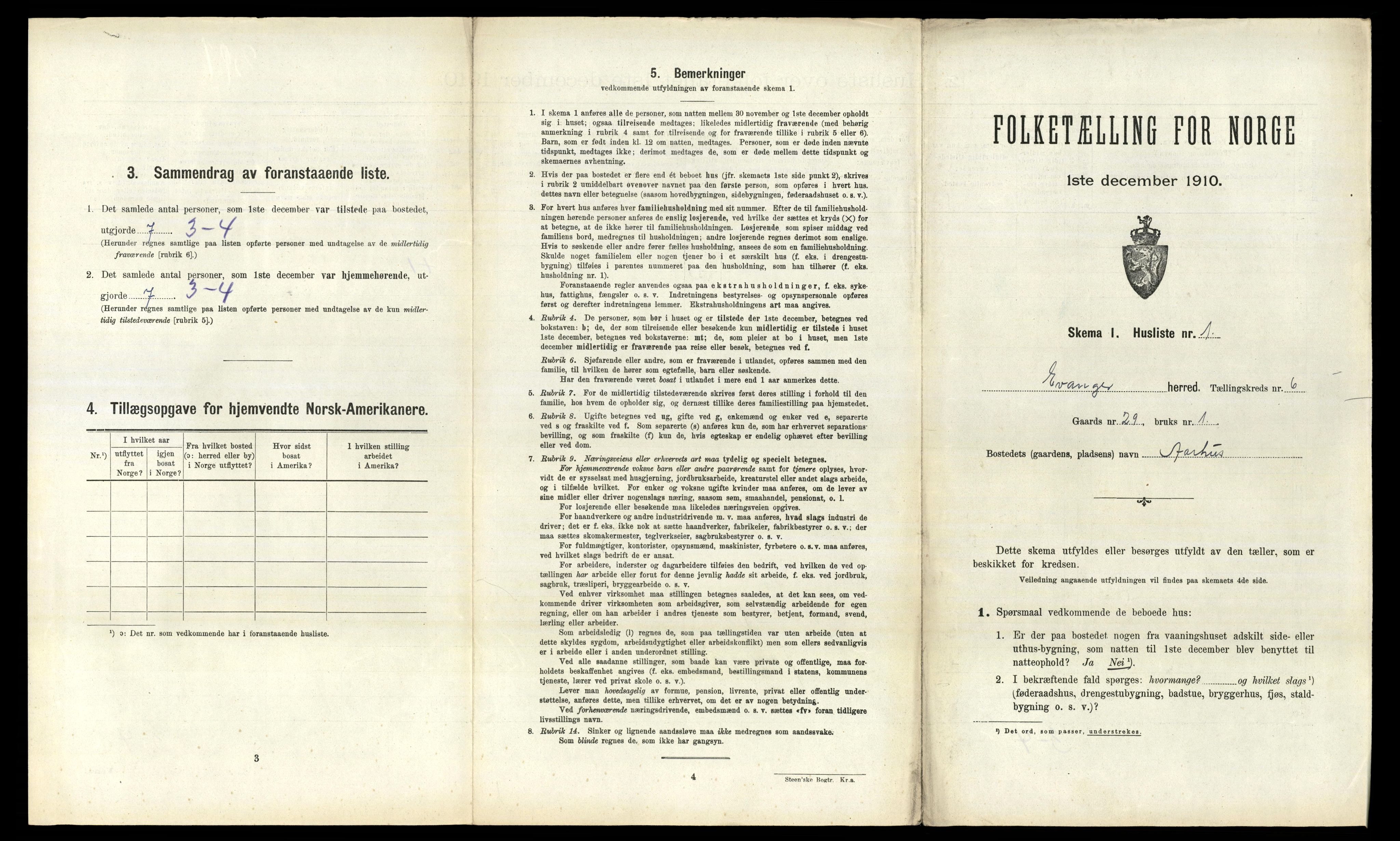 RA, Folketelling 1910 for 1237 Evanger herred, 1910, s. 269
