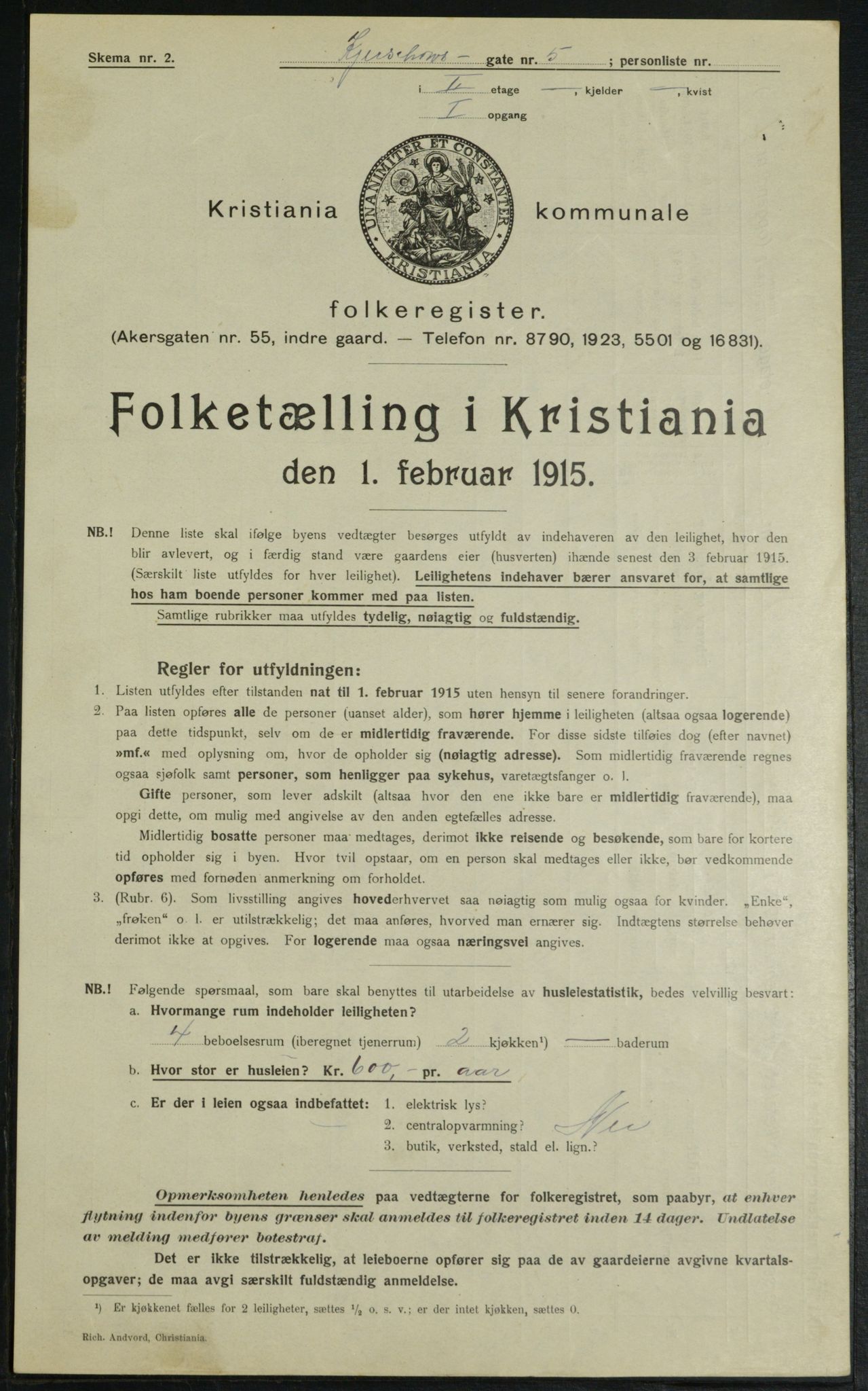 OBA, Kommunal folketelling 1.2.1915 for Kristiania, 1915, s. 48975