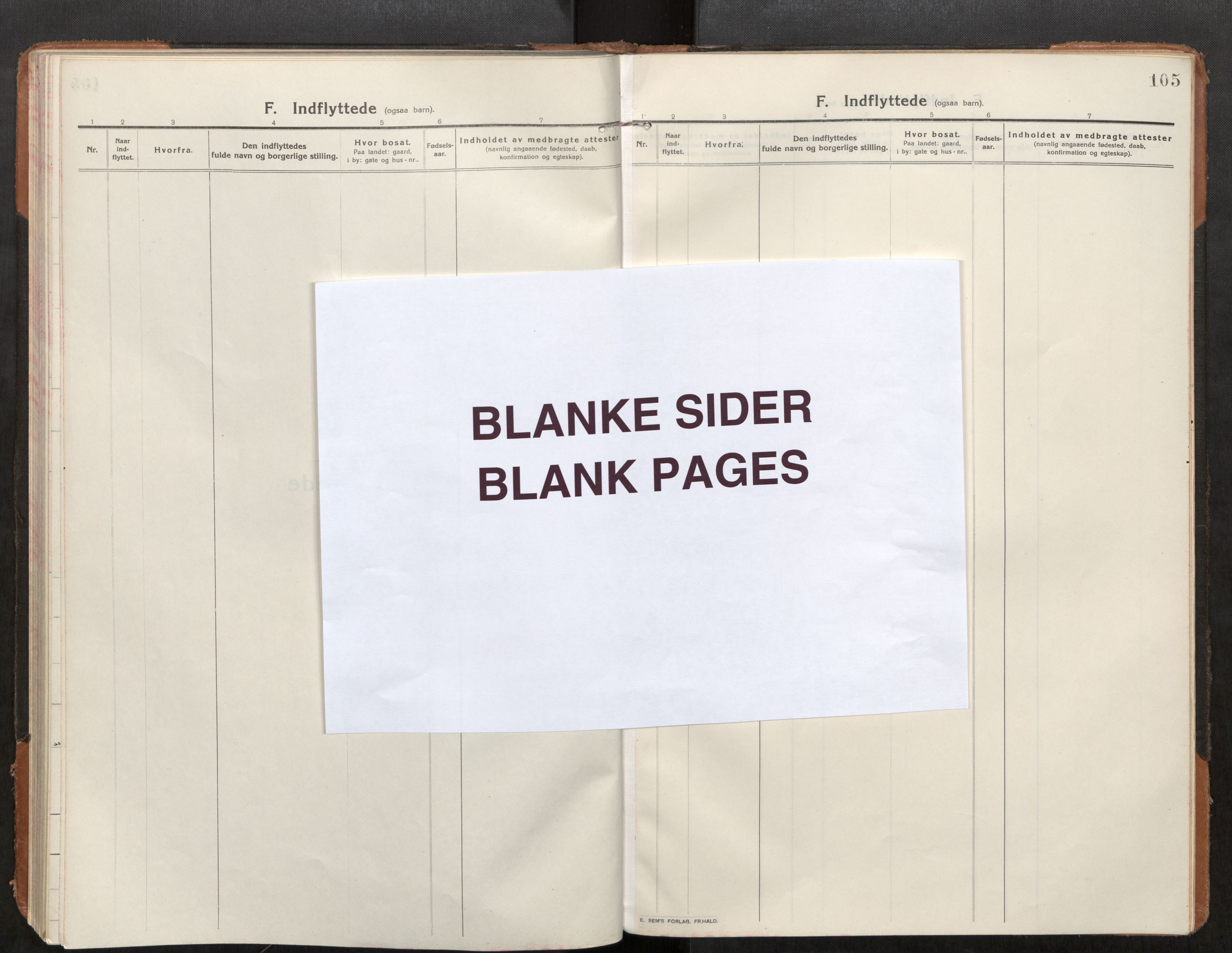 Stod sokneprestkontor, AV/SAT-A-1164/1/I/I1/I1a/L0004: Ministerialbok nr. 4, 1913-1933, s. 105