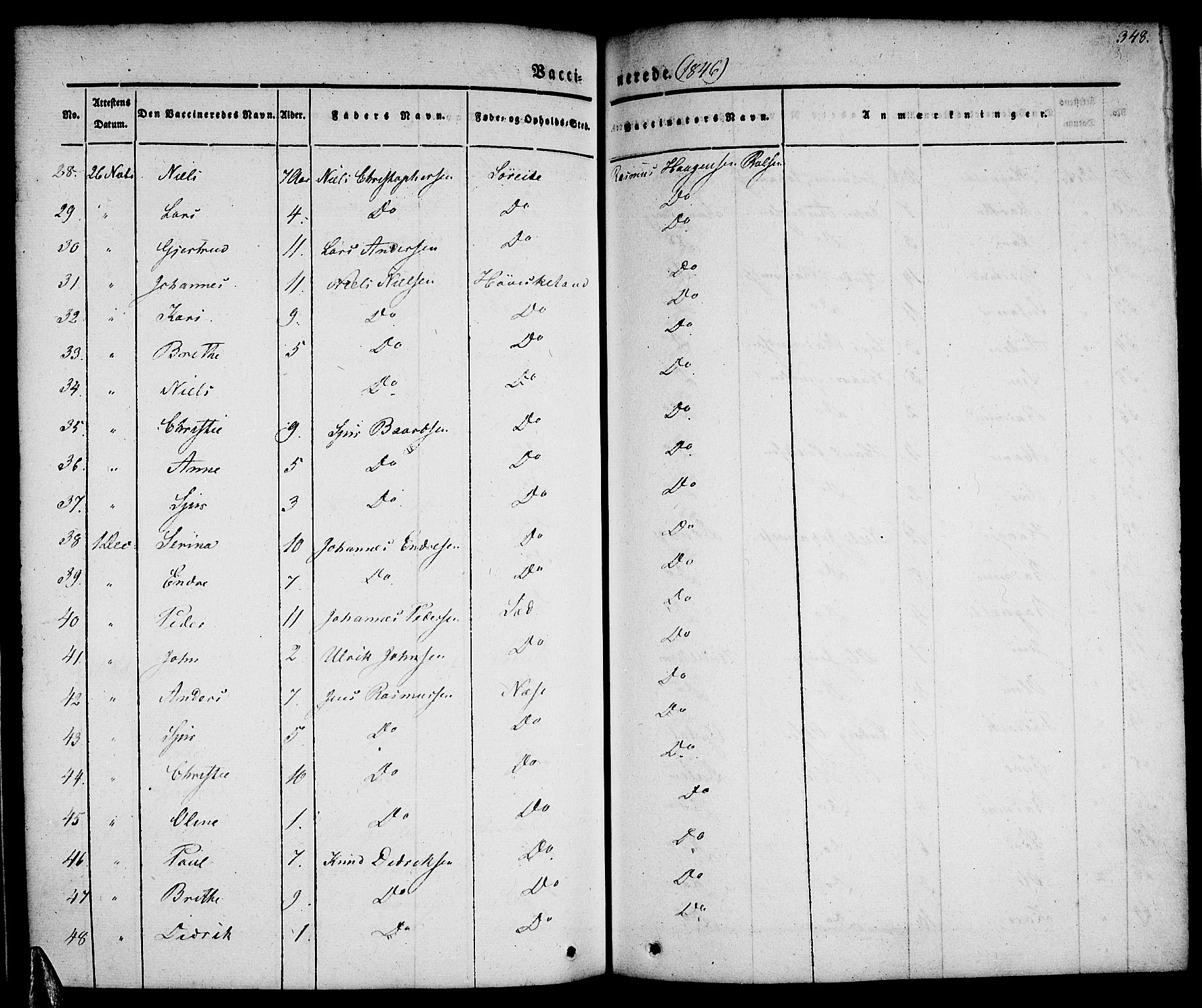 Tysnes sokneprestembete, AV/SAB-A-78601/H/Haa: Ministerialbok nr. A 9, 1837-1848, s. 348