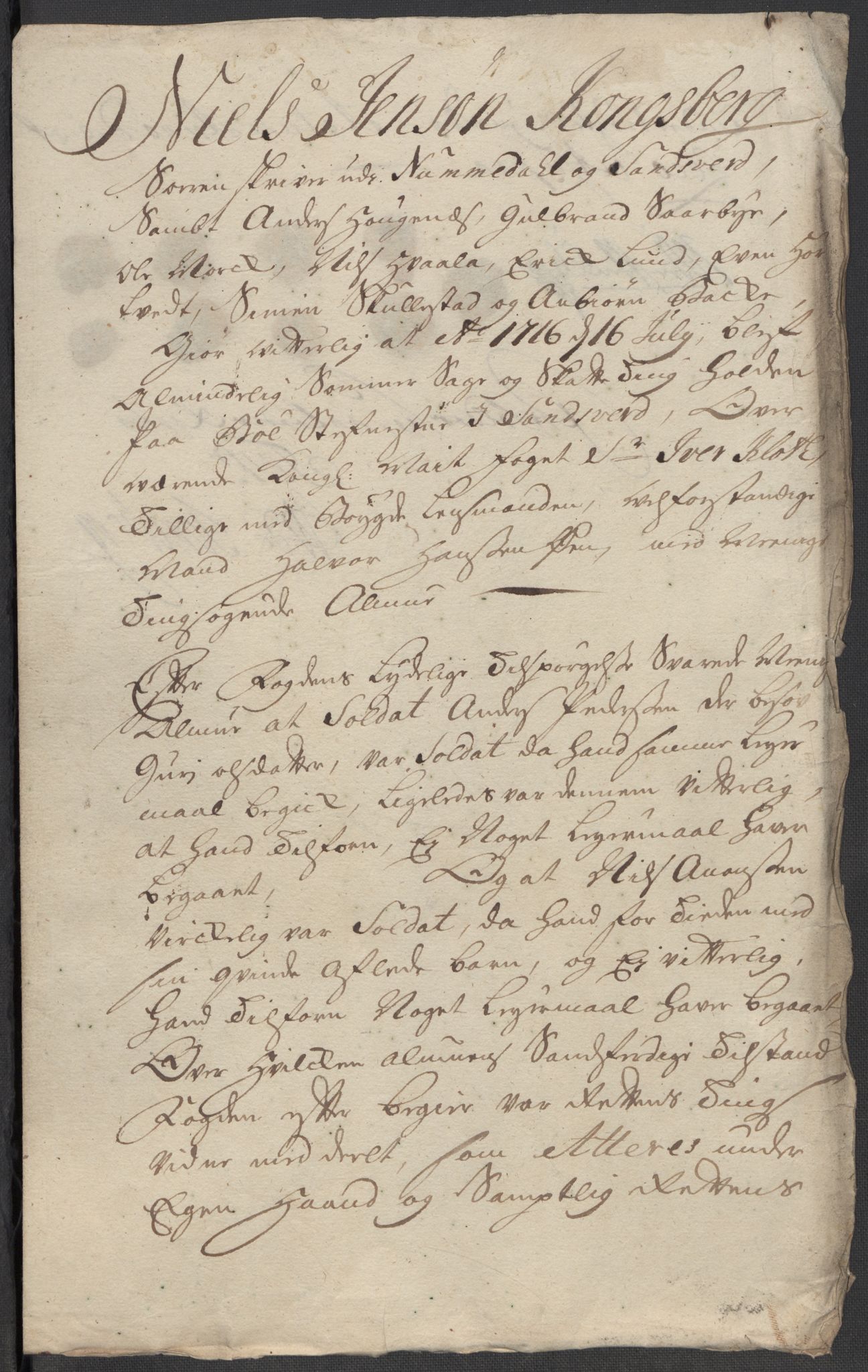 Rentekammeret inntil 1814, Reviderte regnskaper, Fogderegnskap, AV/RA-EA-4092/R24/L1590: Fogderegnskap Numedal og Sandsvær, 1714, s. 237