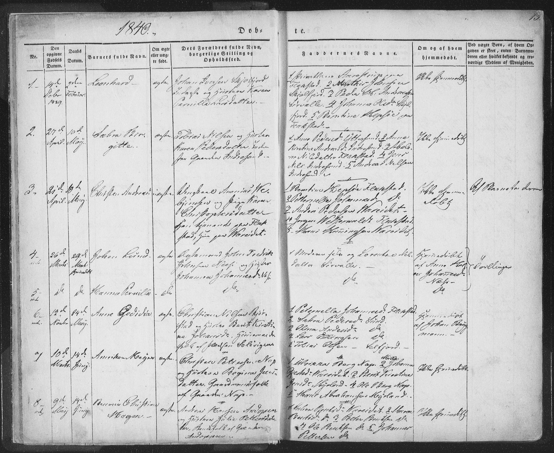 Ministerialprotokoller, klokkerbøker og fødselsregistre - Nordland, SAT/A-1459/885/L1202: Ministerialbok nr. 885A03, 1838-1859, s. 13