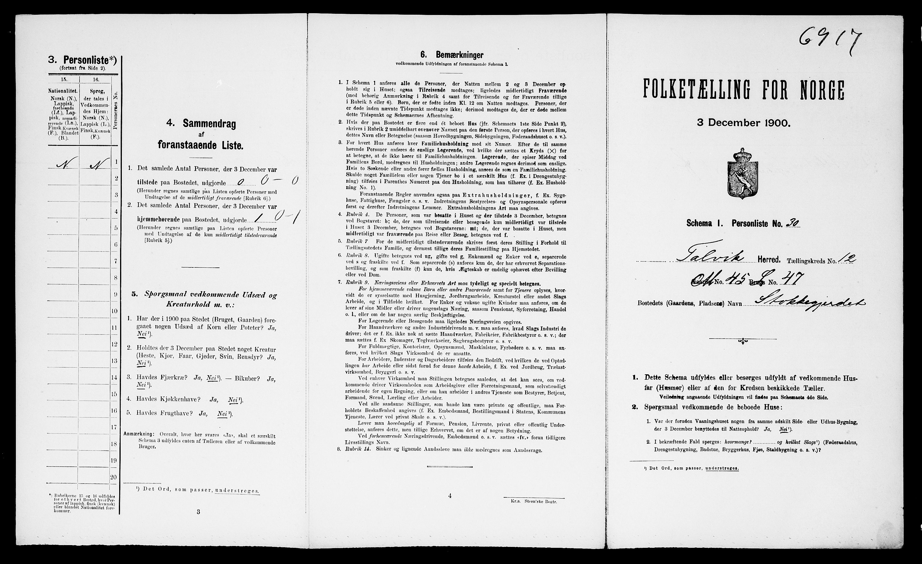 SATØ, Folketelling 1900 for 2013 Talvik herred, 1900, s. 823