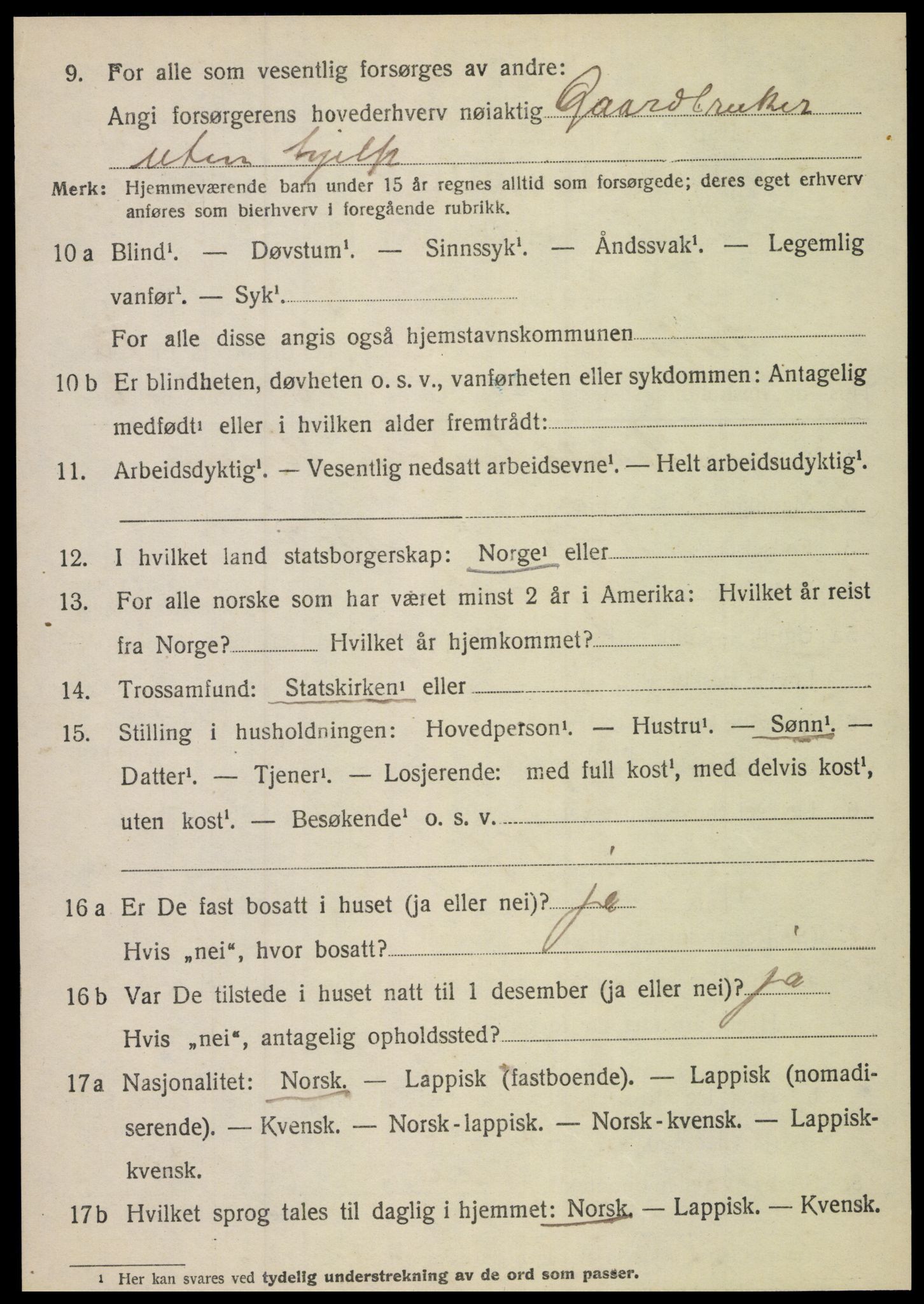 SAT, Folketelling 1920 for 1845 Sørfold herred, 1920, s. 6784