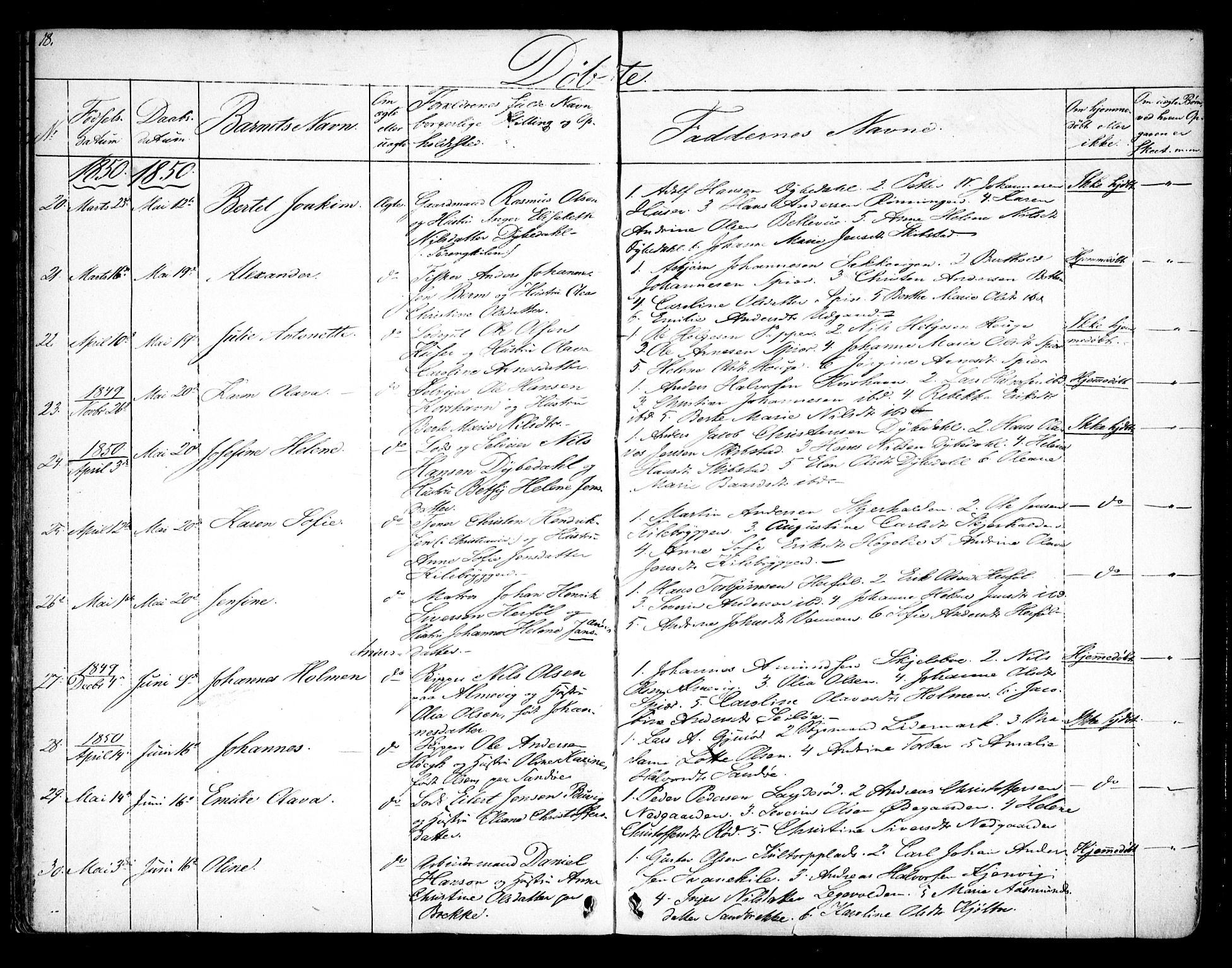 Hvaler prestekontor Kirkebøker, AV/SAO-A-2001/F/Fa/L0006: Ministerialbok nr. I 6, 1846-1863, s. 18