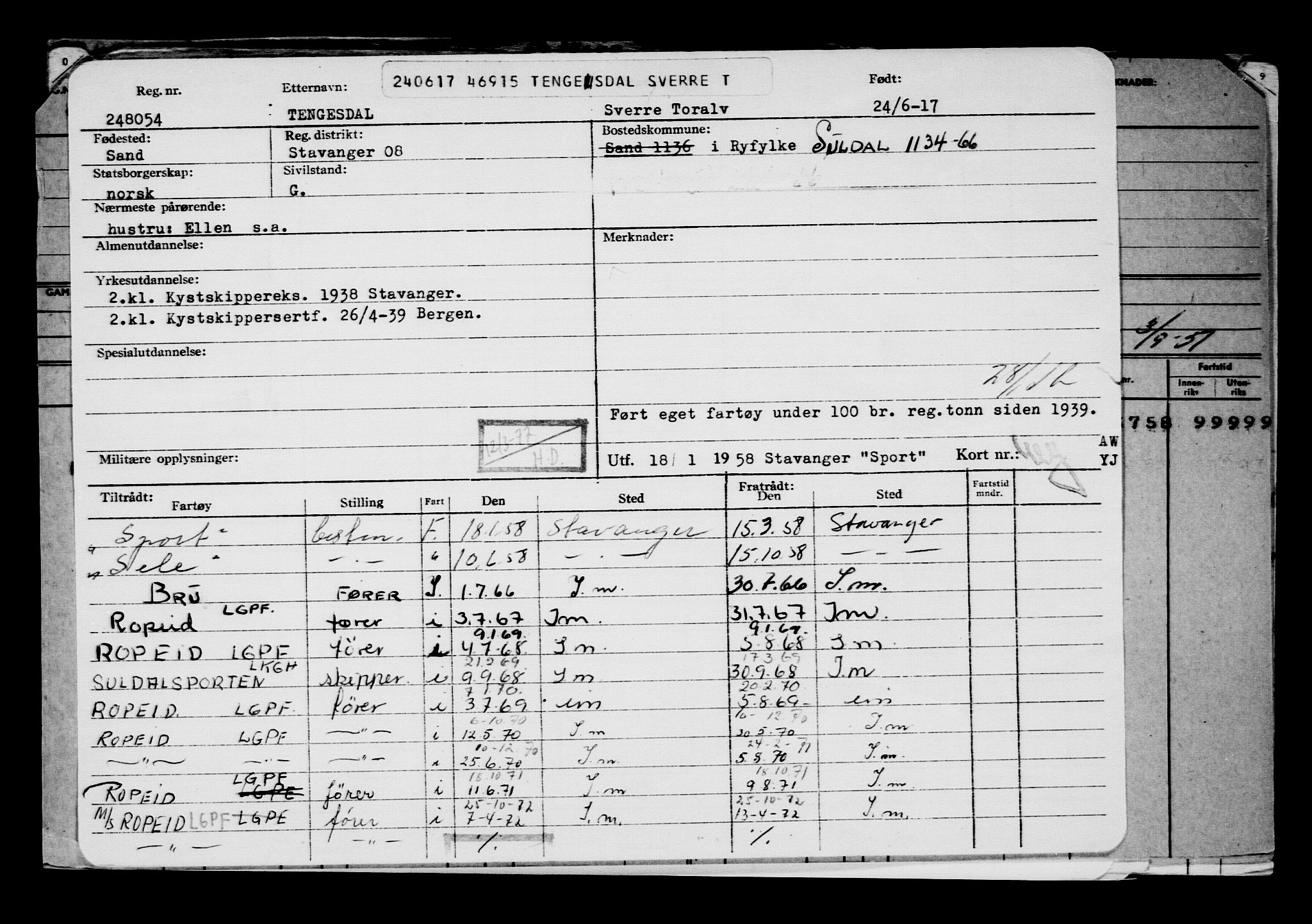 Direktoratet for sjømenn, AV/RA-S-3545/G/Gb/L0149: Hovedkort, 1917, s. 514