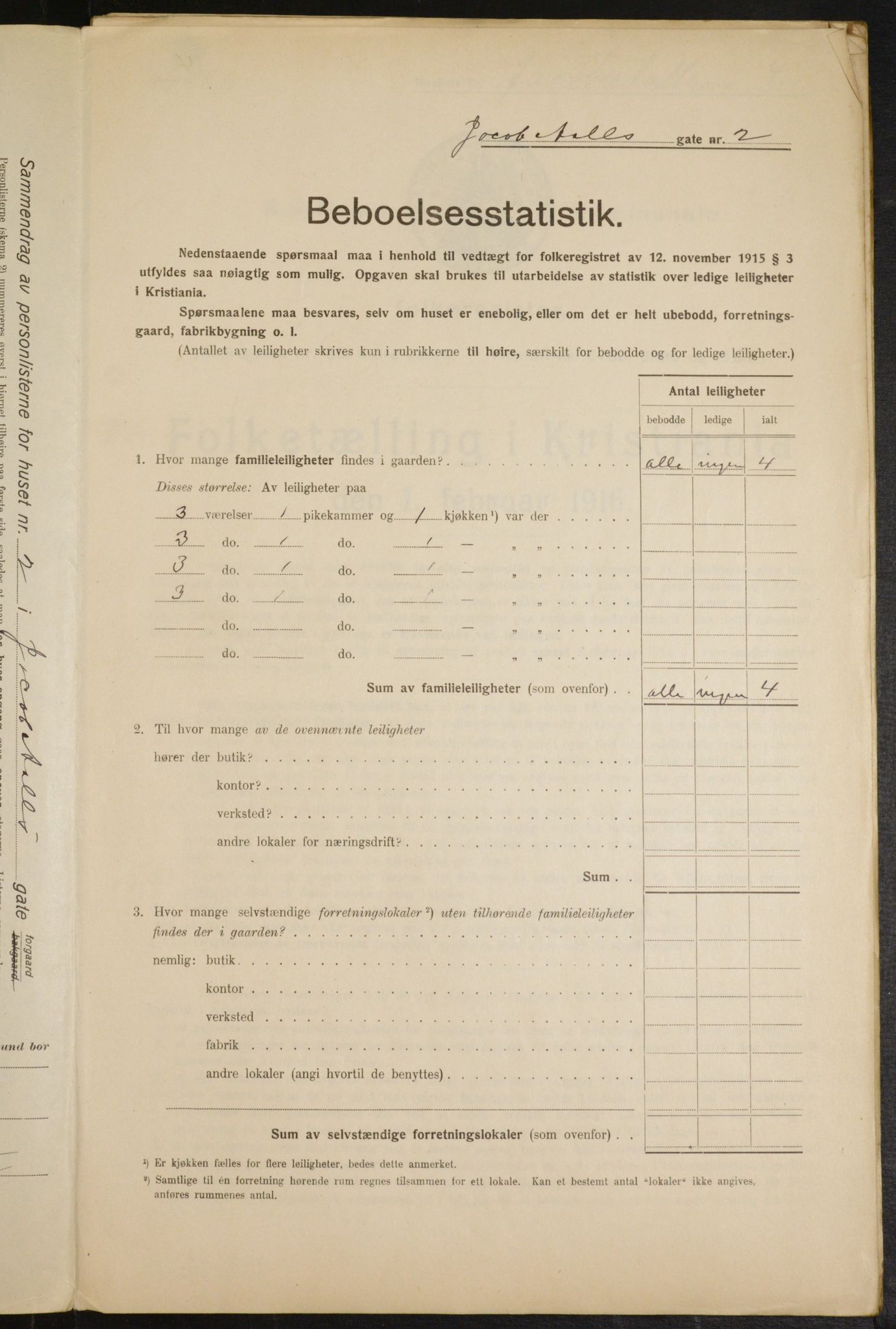 OBA, Kommunal folketelling 1.2.1916 for Kristiania, 1916, s. 45672