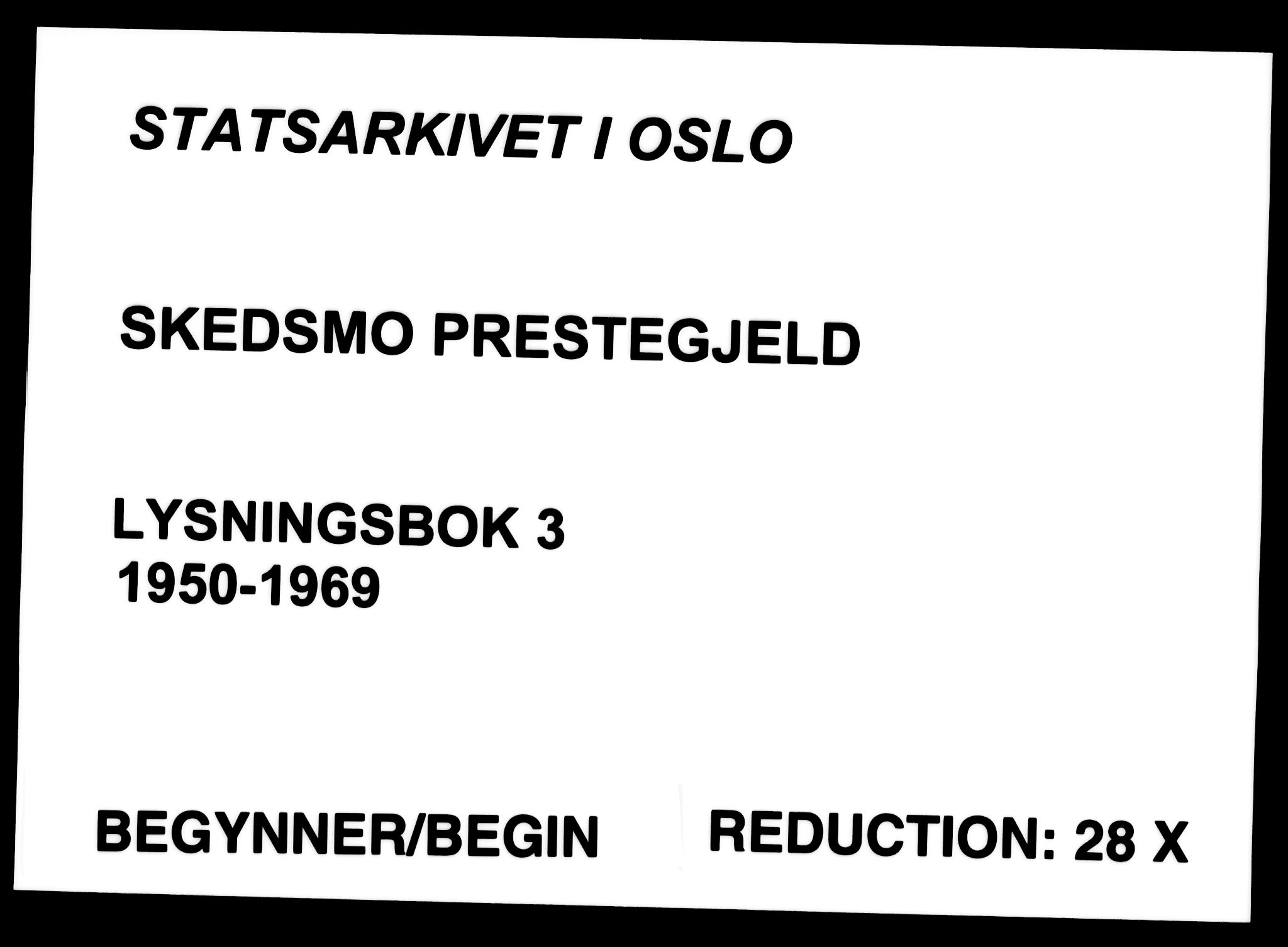 Skedsmo prestekontor Kirkebøker, SAO/A-10033a/H/Ha/L0003: Lysningsprotokoll nr. I 3, 1950-1969