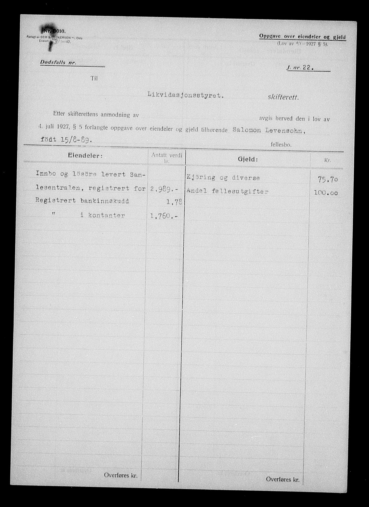 Justisdepartementet, Tilbakeføringskontoret for inndratte formuer, AV/RA-S-1564/H/Hc/Hcc/L0959: --, 1945-1947, s. 177