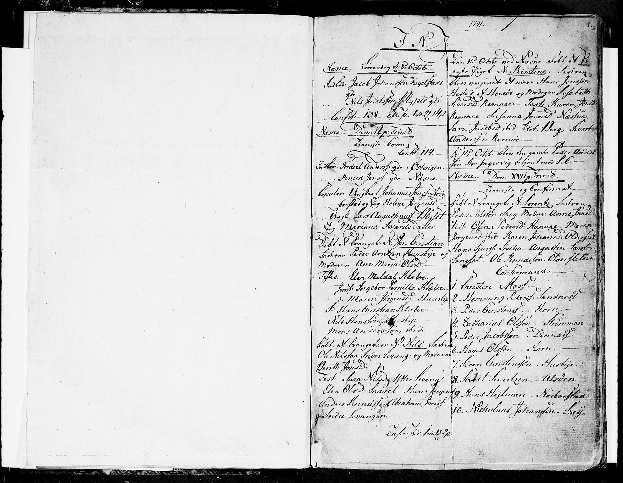 Ministerialprotokoller, klokkerbøker og fødselsregistre - Nordland, AV/SAT-A-1459/838/L0545: Ministerialbok nr. 838A04, 1791-1820, s. 1