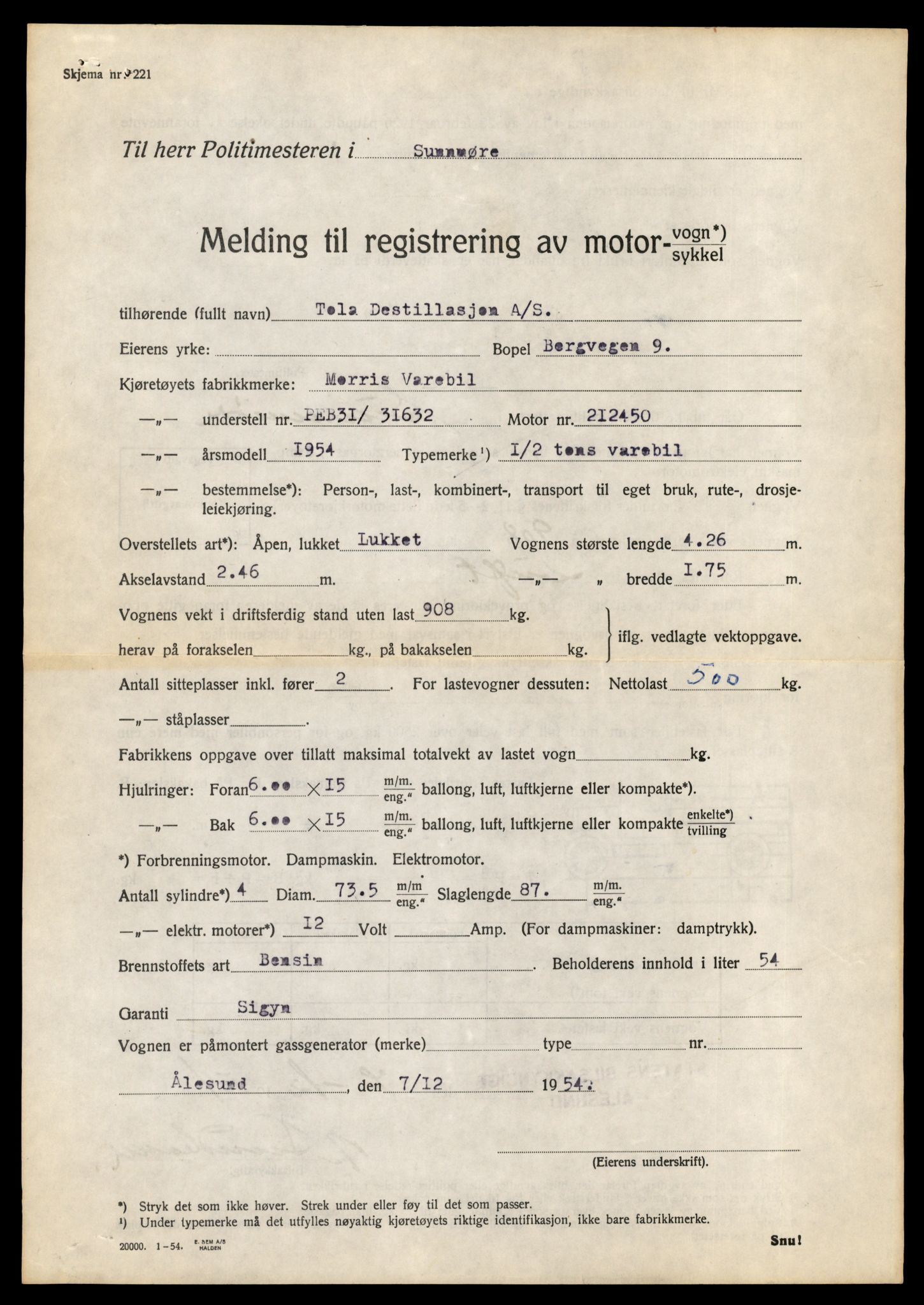 Møre og Romsdal vegkontor - Ålesund trafikkstasjon, AV/SAT-A-4099/F/Fe/L0035: Registreringskort for kjøretøy T 12653 - T 12829, 1927-1998, s. 1860