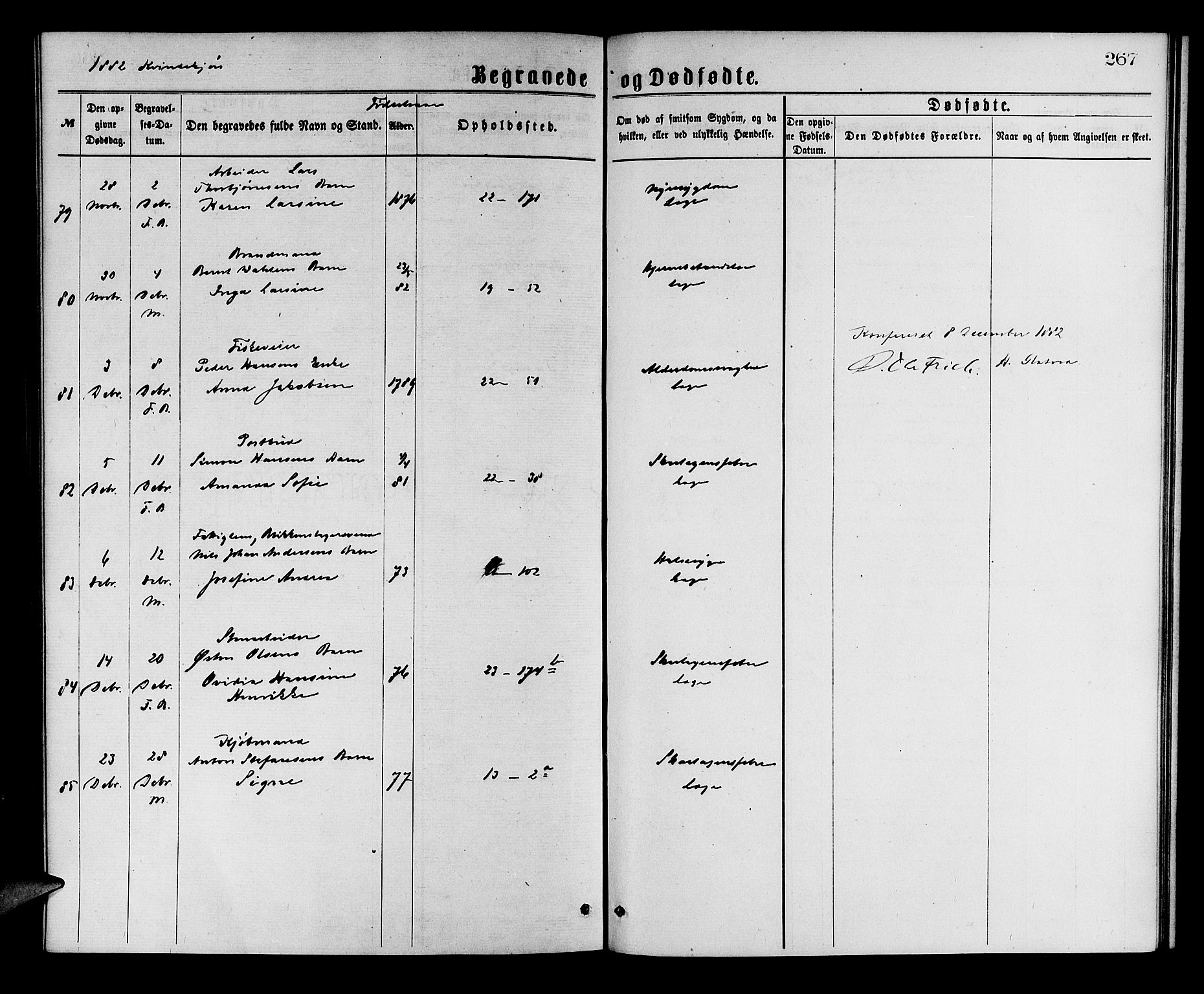 Korskirken sokneprestembete, SAB/A-76101/H/Hab: Klokkerbok nr. E 3, 1871-1883, s. 267
