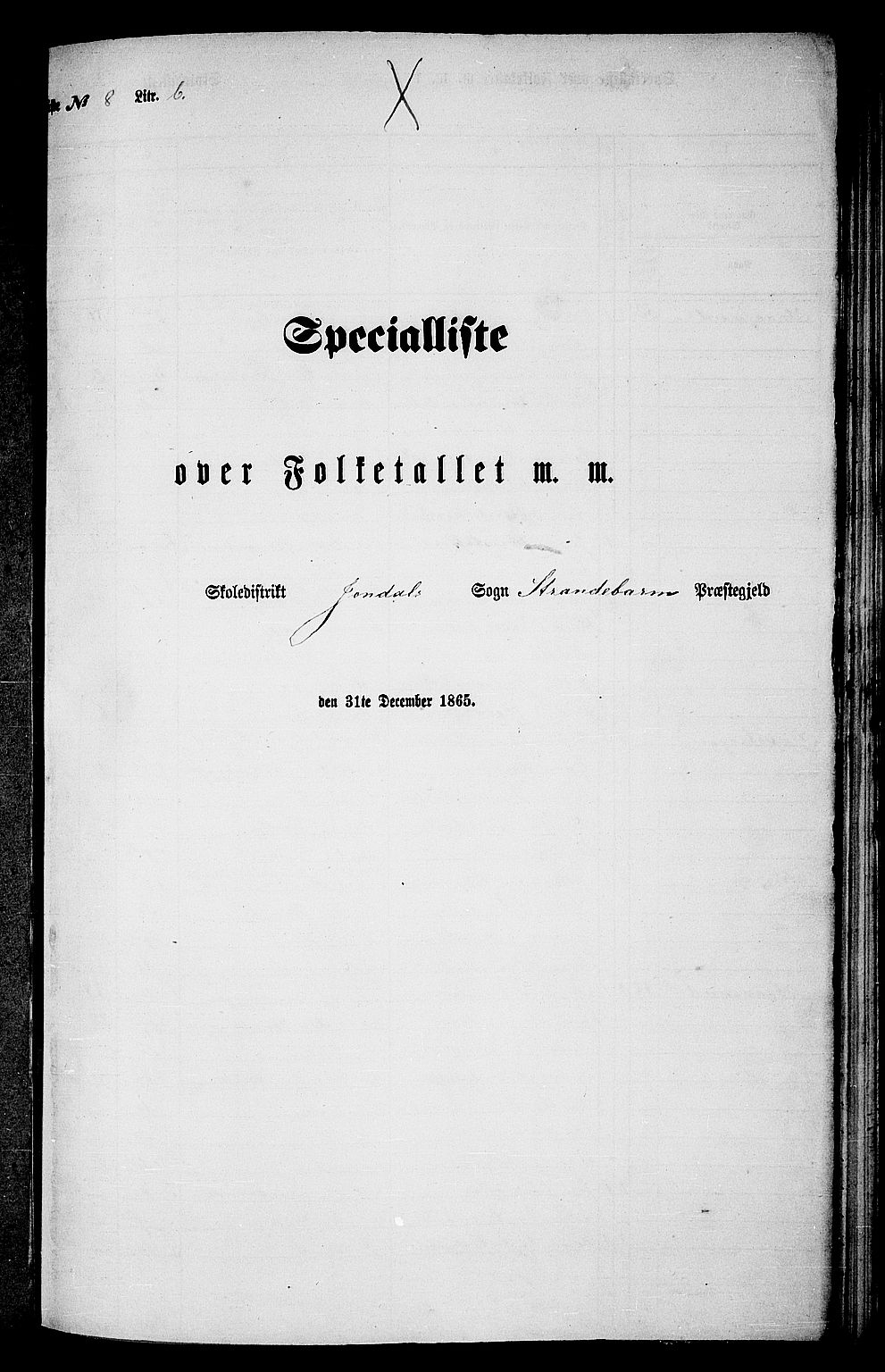 RA, Folketelling 1865 for 1226P Strandebarm prestegjeld, 1865, s. 156