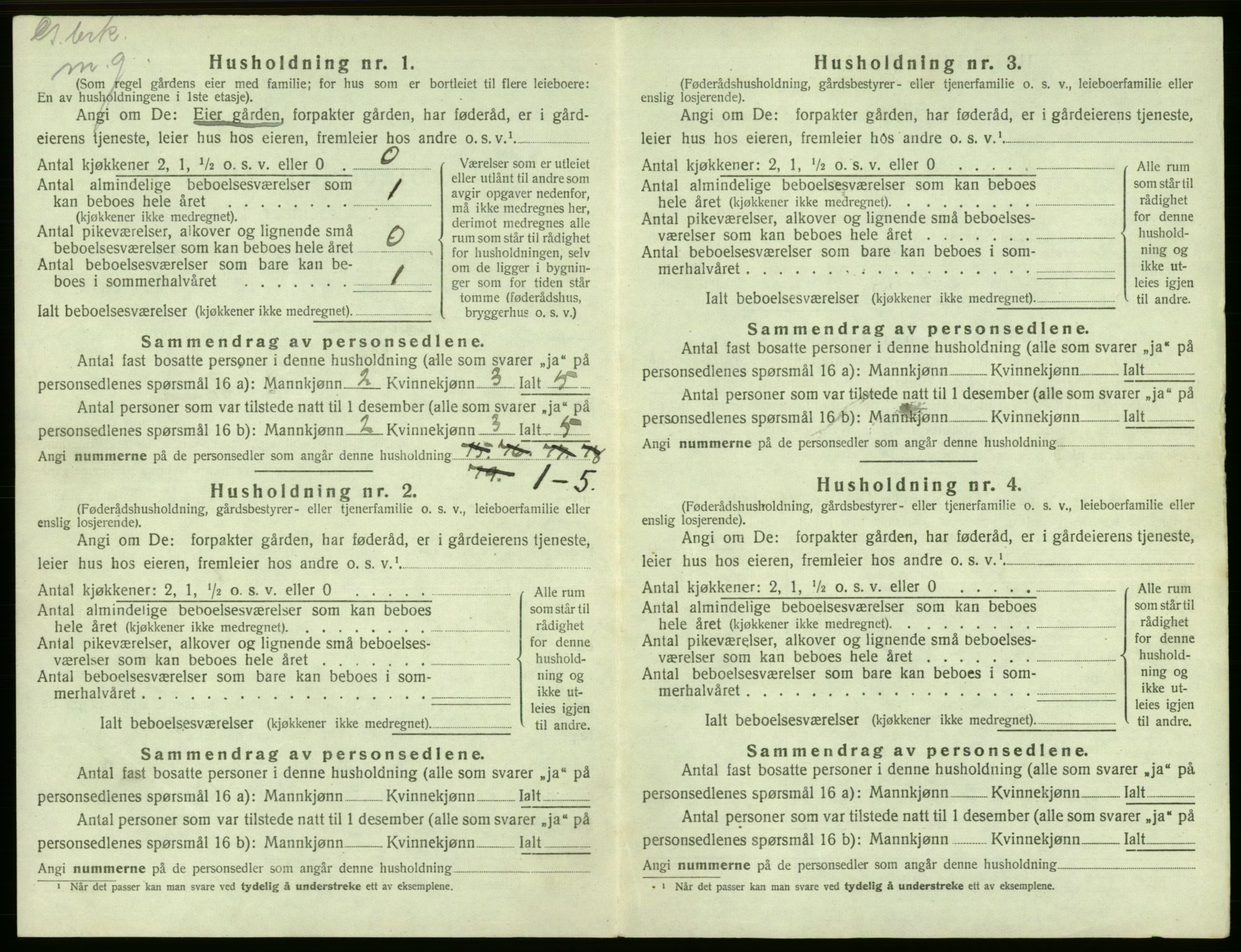 SAB, Folketelling 1920 for 1234 Granvin herred, 1920, s. 47