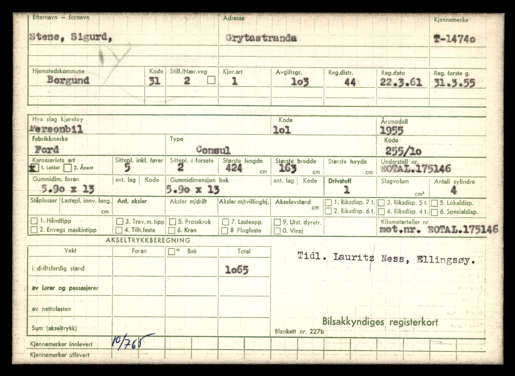 Møre og Romsdal vegkontor - Ålesund trafikkstasjon, AV/SAT-A-4099/F/Fe/L0048: Registreringskort for kjøretøy T 14721 - T 14863, 1927-1998, s. 395