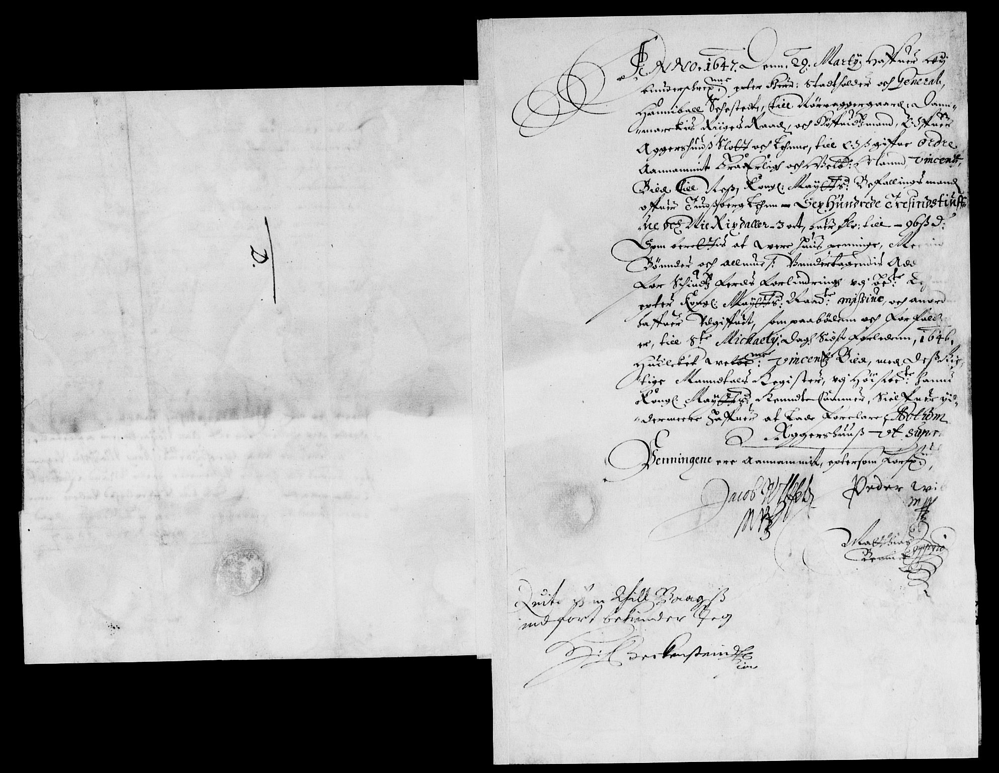 Rentekammeret inntil 1814, Reviderte regnskaper, Lensregnskaper, AV/RA-EA-5023/R/Rb/Rbo/L0027: Tønsberg len, 1645-1647