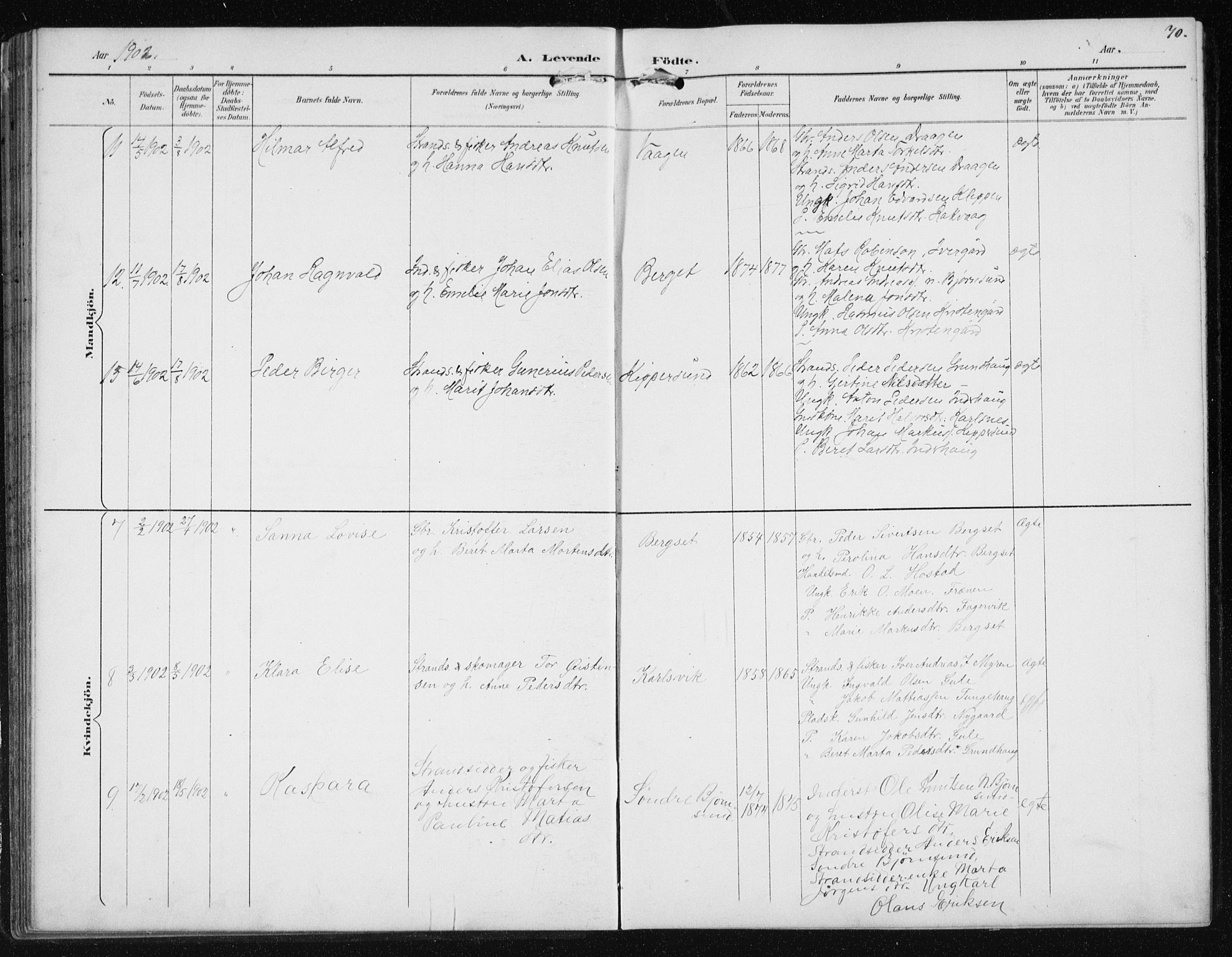 Ministerialprotokoller, klokkerbøker og fødselsregistre - Møre og Romsdal, AV/SAT-A-1454/566/L0773: Klokkerbok nr. 566C02, 1892-1909, s. 70