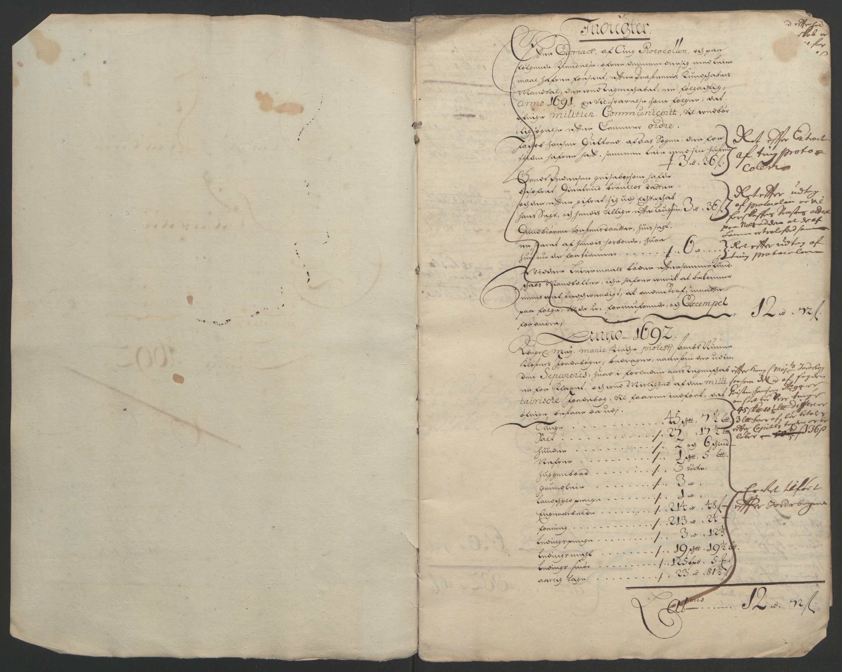 Rentekammeret inntil 1814, Reviderte regnskaper, Fogderegnskap, AV/RA-EA-4092/R09/L0437: Fogderegnskap Follo, 1692-1693, s. 5