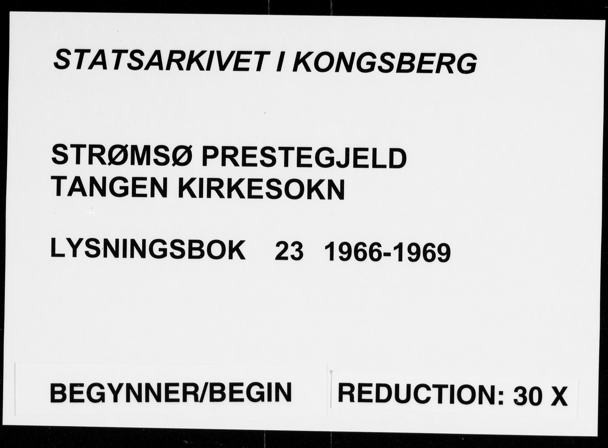 Strømsø kirkebøker, AV/SAKO-A-246/H/Ha/L0023: Lysningsprotokoll nr. 23, 1966-1969