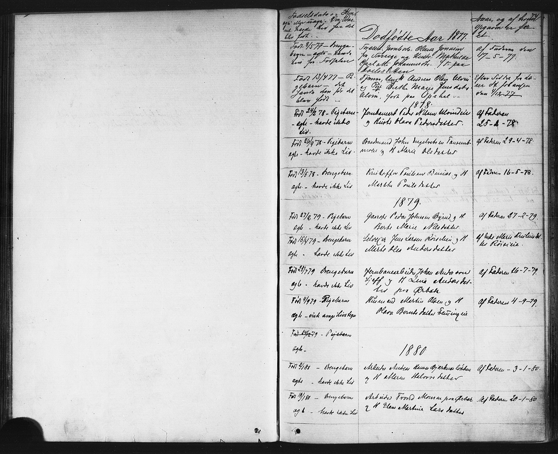 Eidsvoll prestekontor Kirkebøker, AV/SAO-A-10888/G/Gb/L0002: Klokkerbok nr. II 2, 1877-1897, s. 74