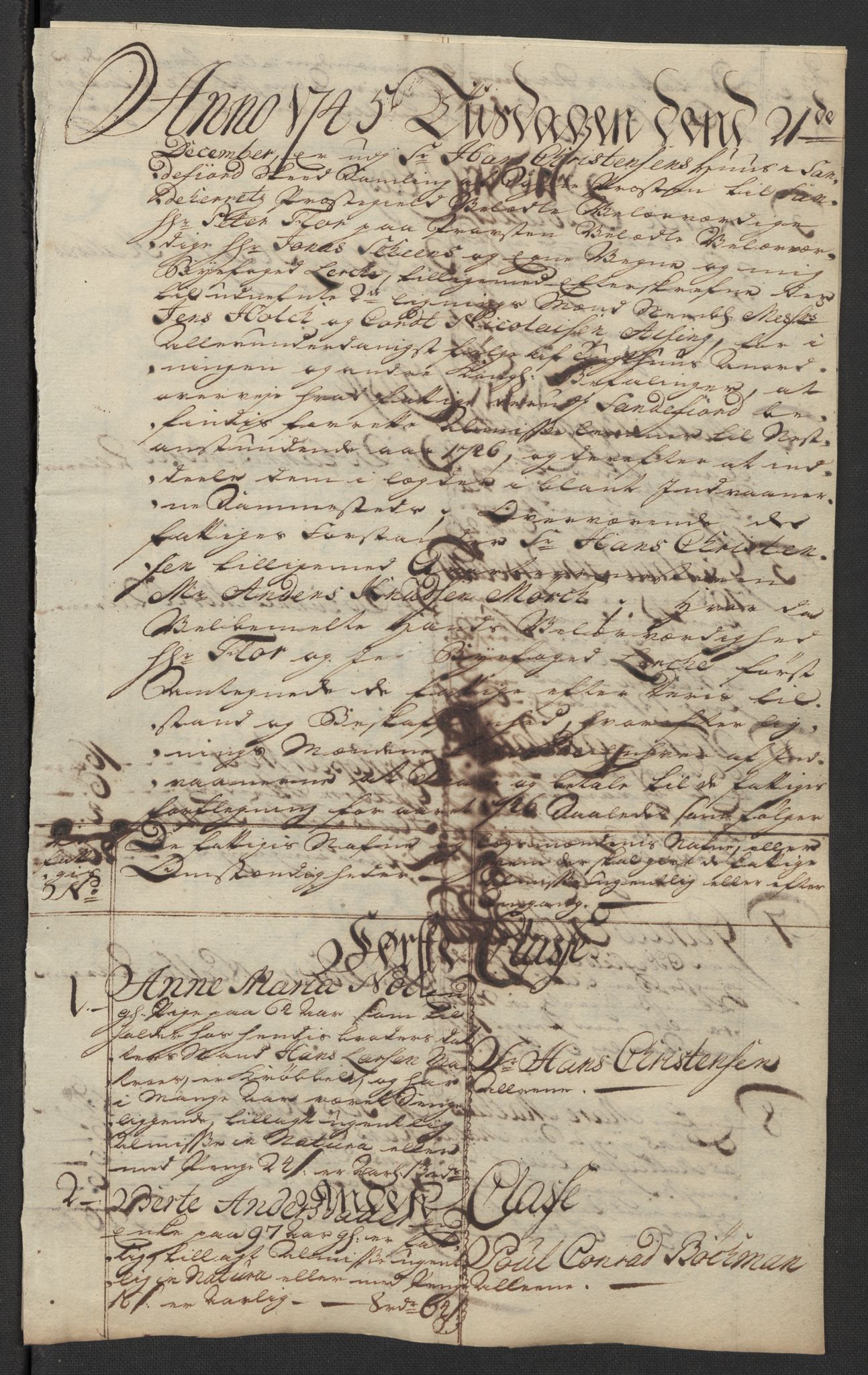 Kristiania tukthus, AV/SAO-A-10644/A/Ad/Adb/L0011: Innkomne skriv, rapporter og regnskap, 1742-1783, s. 171