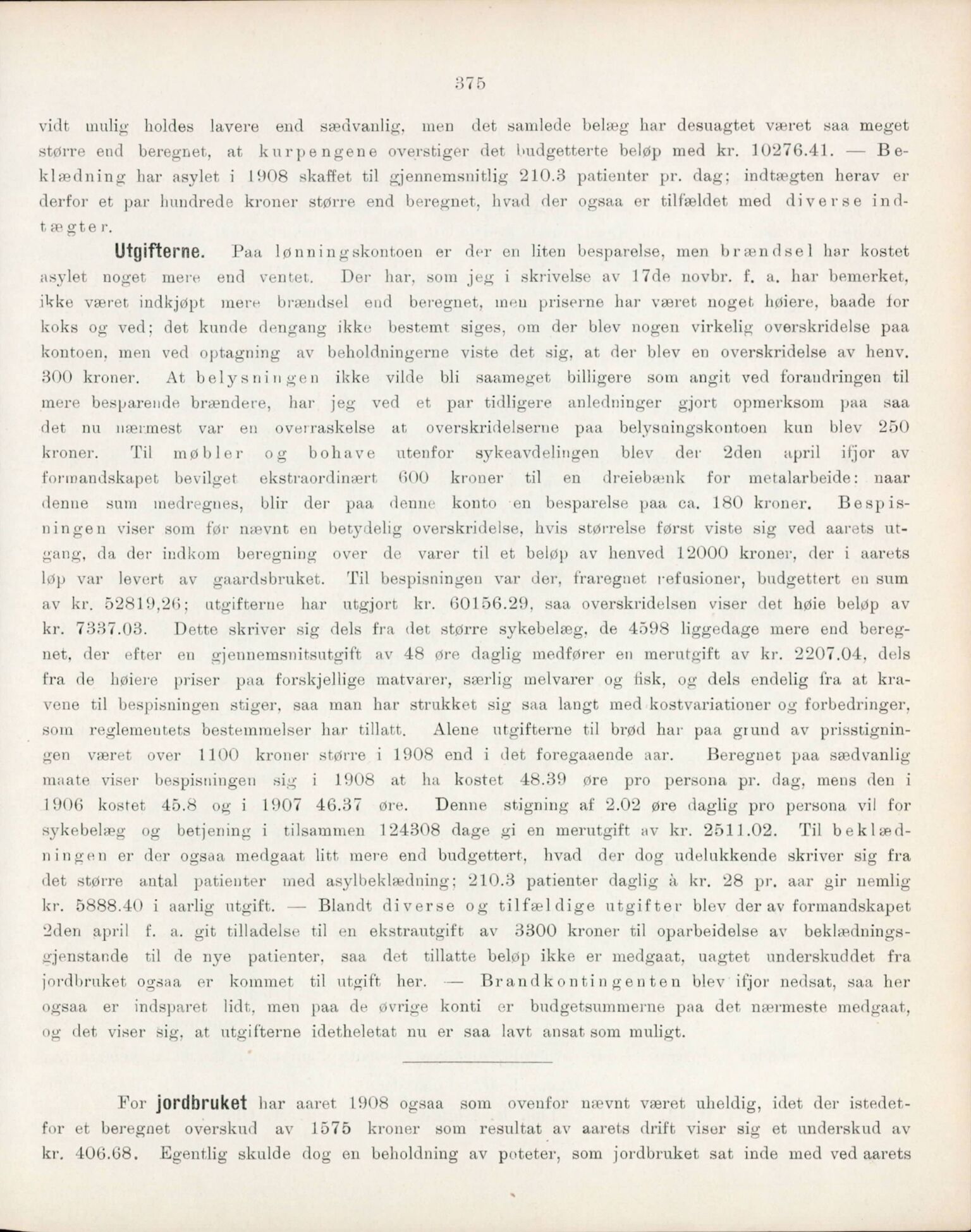 Haukeland Sykehus, Direktøren, BBA/A-2050.04/Æa/L0001: Årsberetninger 1906-1914, 1906-1914, s. 63