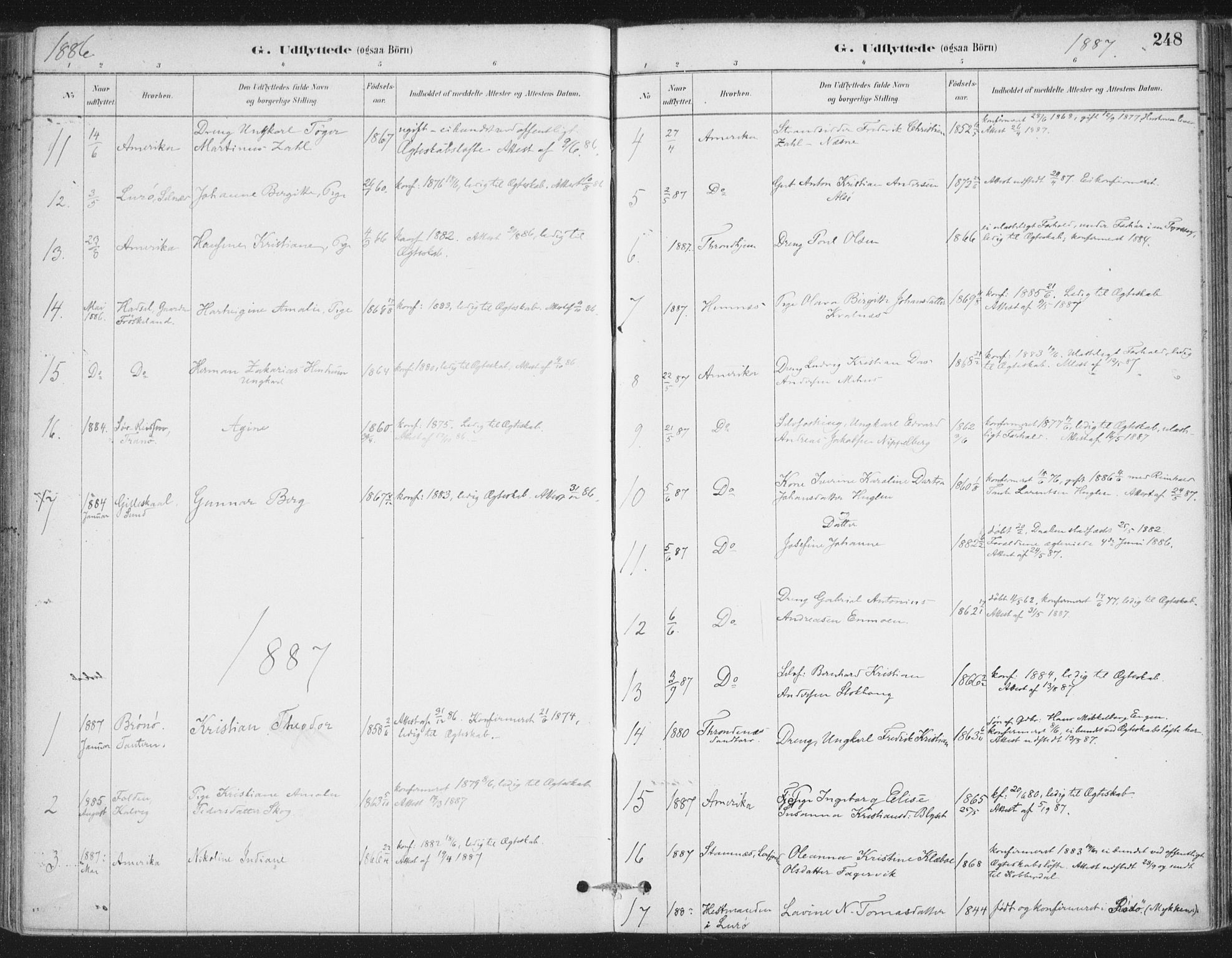 Ministerialprotokoller, klokkerbøker og fødselsregistre - Nordland, SAT/A-1459/838/L0553: Ministerialbok nr. 838A11, 1880-1910, s. 248
