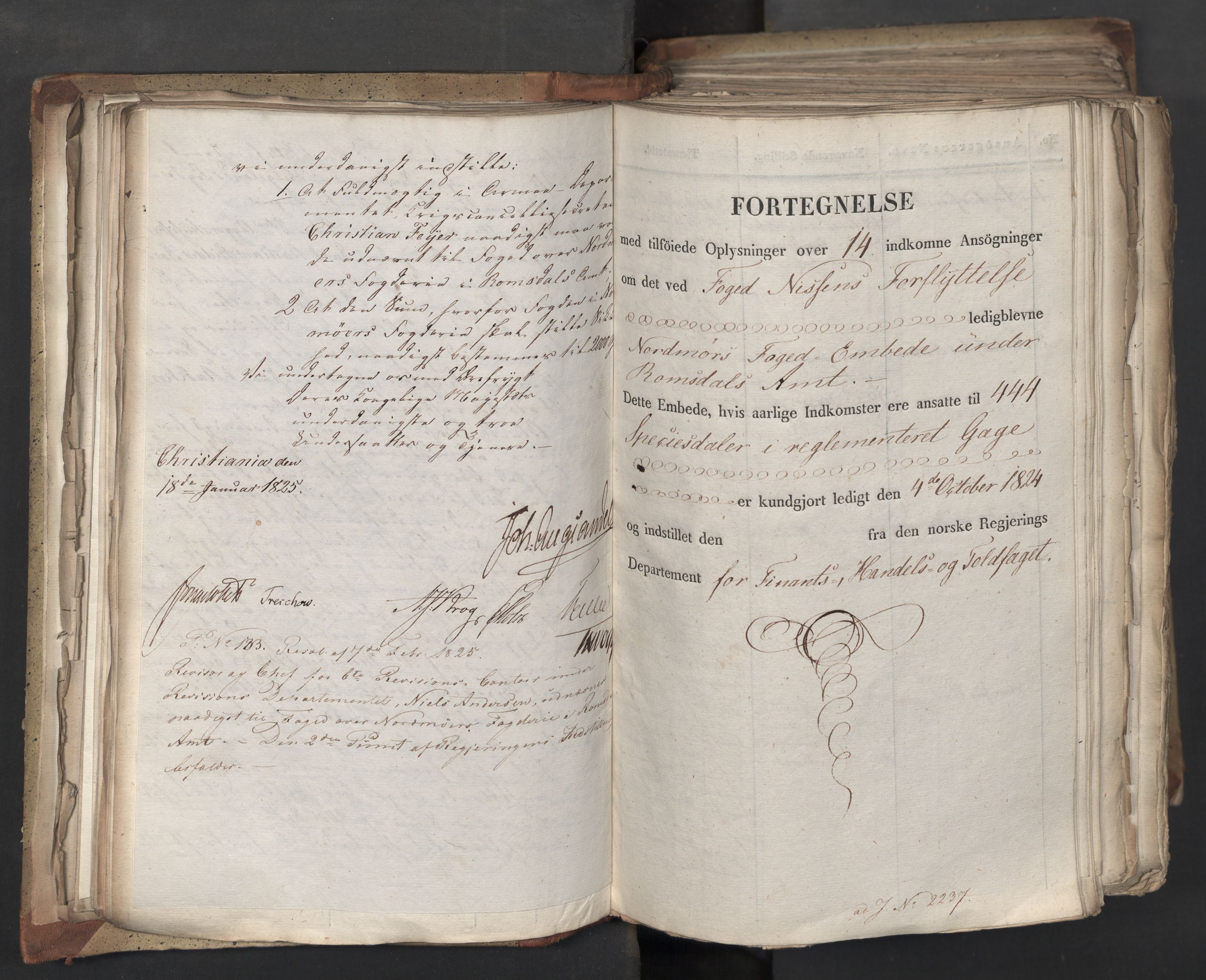 Statsrådsavdelingen i Stockholm, AV/RA-S-1003/D/Da/L0041: Regjeringsinnstillinger nr. 2204-2466, 1825, s. 96