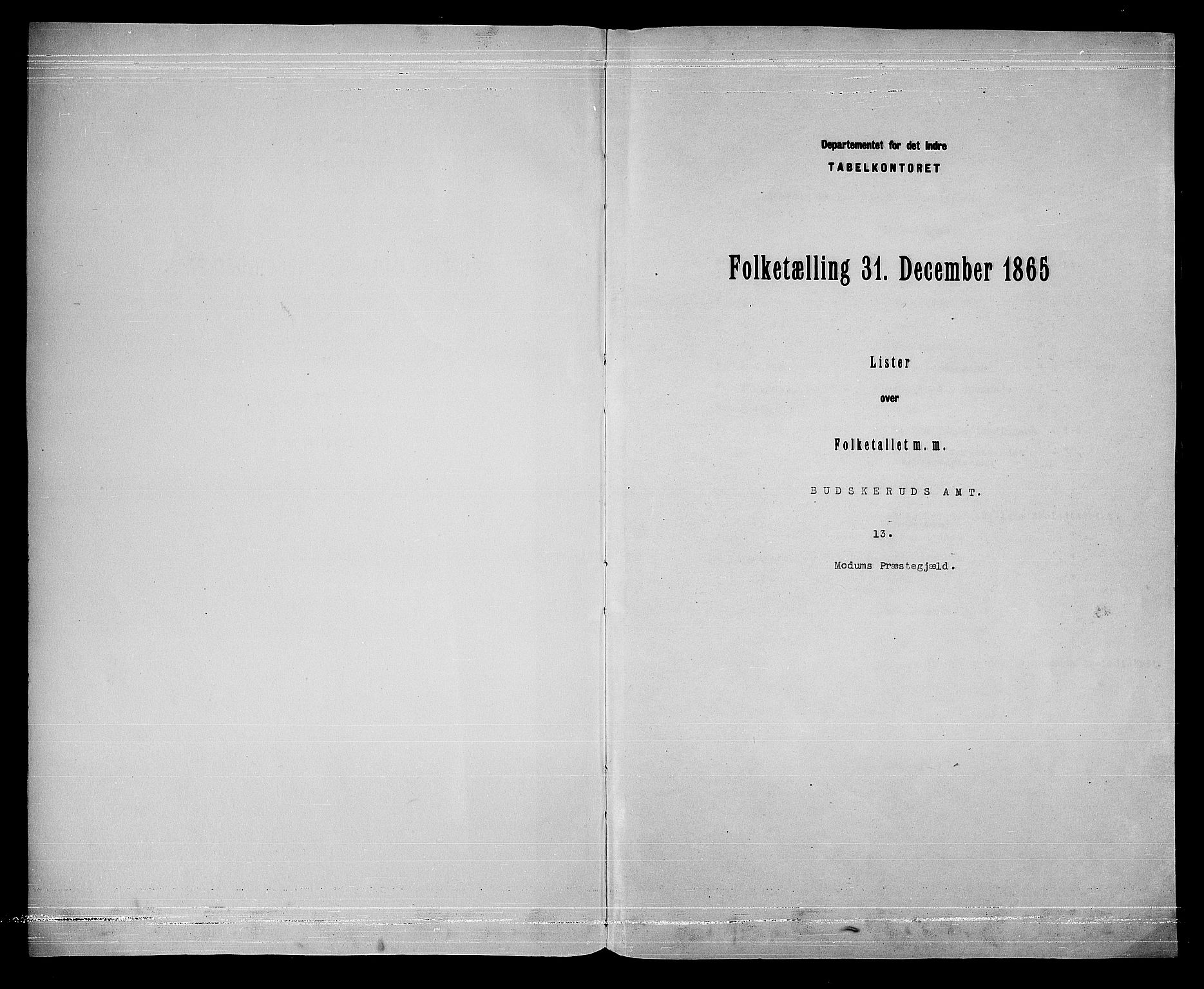 RA, Folketelling 1865 for 0623P Modum prestegjeld, 1865, s. 3