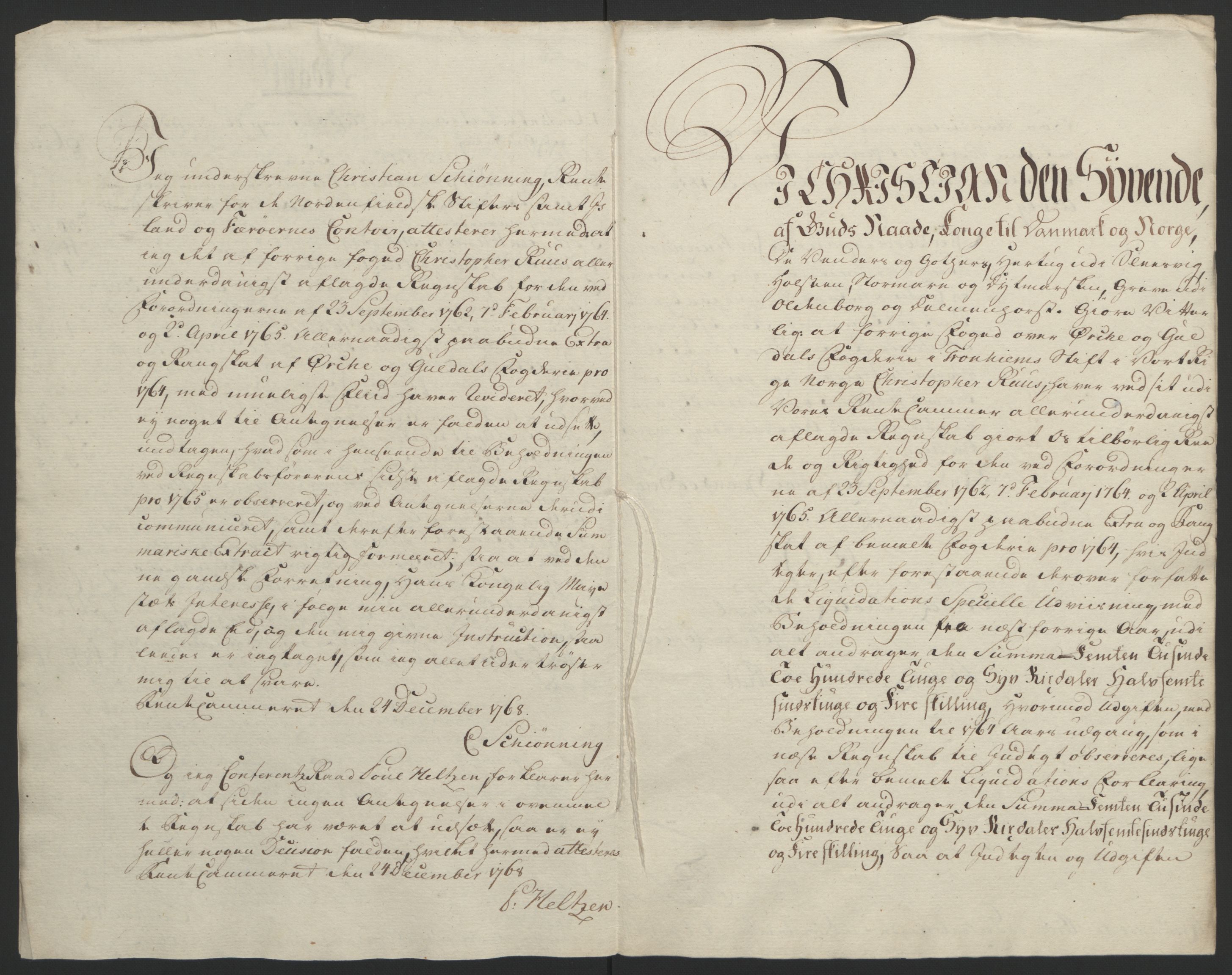 Rentekammeret inntil 1814, Reviderte regnskaper, Fogderegnskap, RA/EA-4092/R60/L4094: Ekstraskatten Orkdal og Gauldal, 1762-1765, s. 138