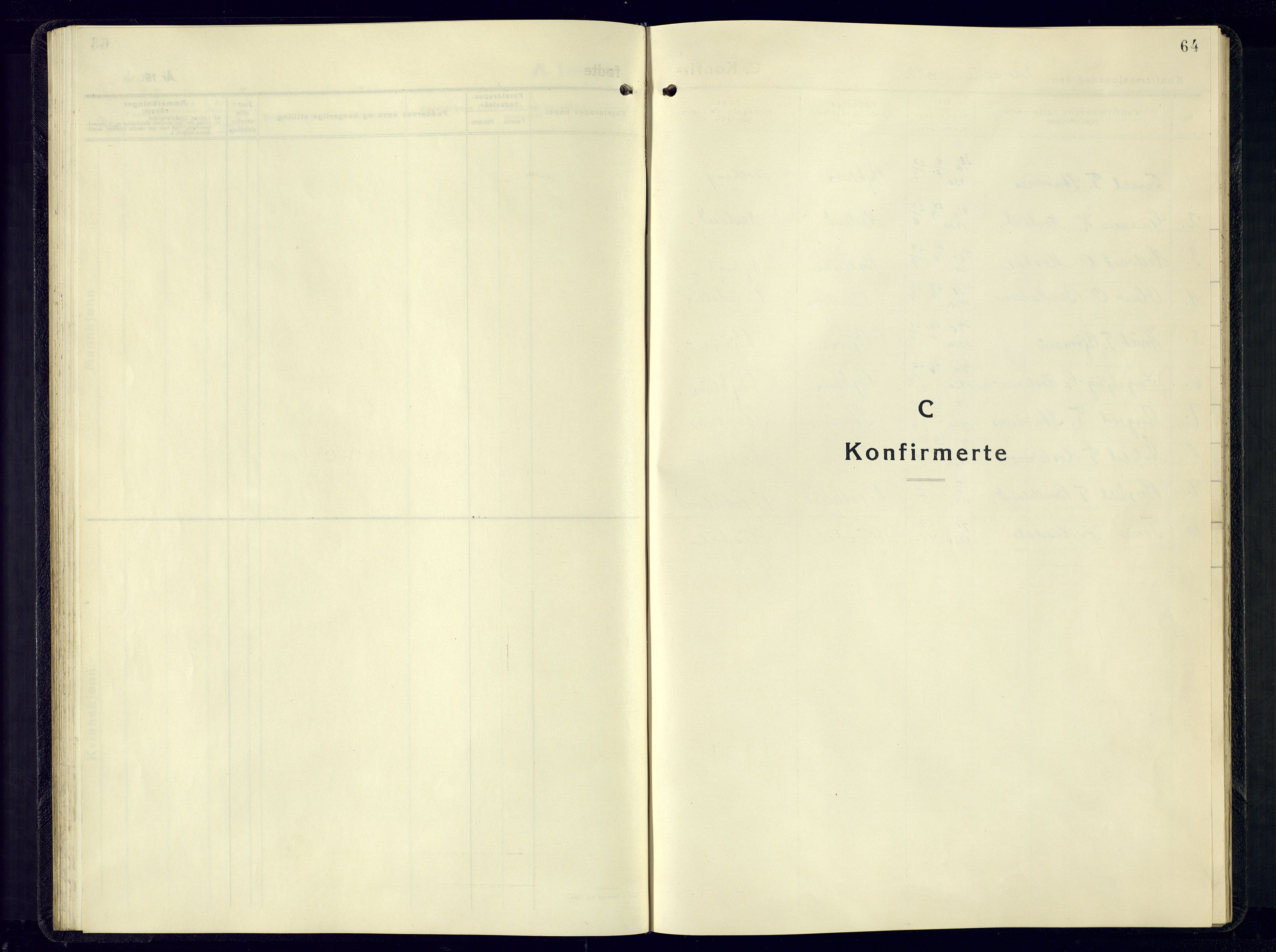 Valle sokneprestkontor, AV/SAK-1111-0044/F/Fb/Fba/L0005: Klokkerbok nr. B-5, 1945-1977, s. 64
